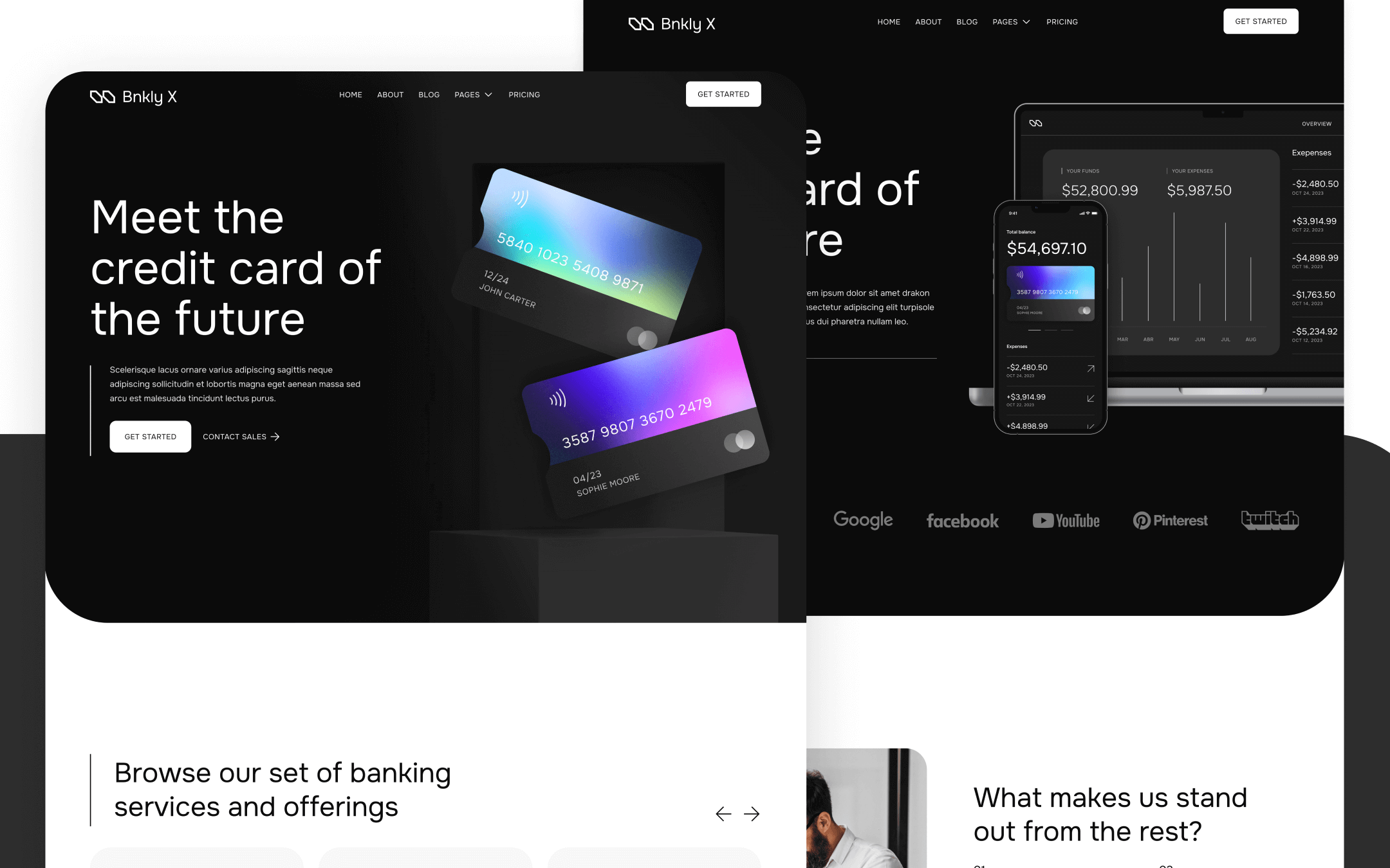 Plantilla de Banco y Fintech para Webflow