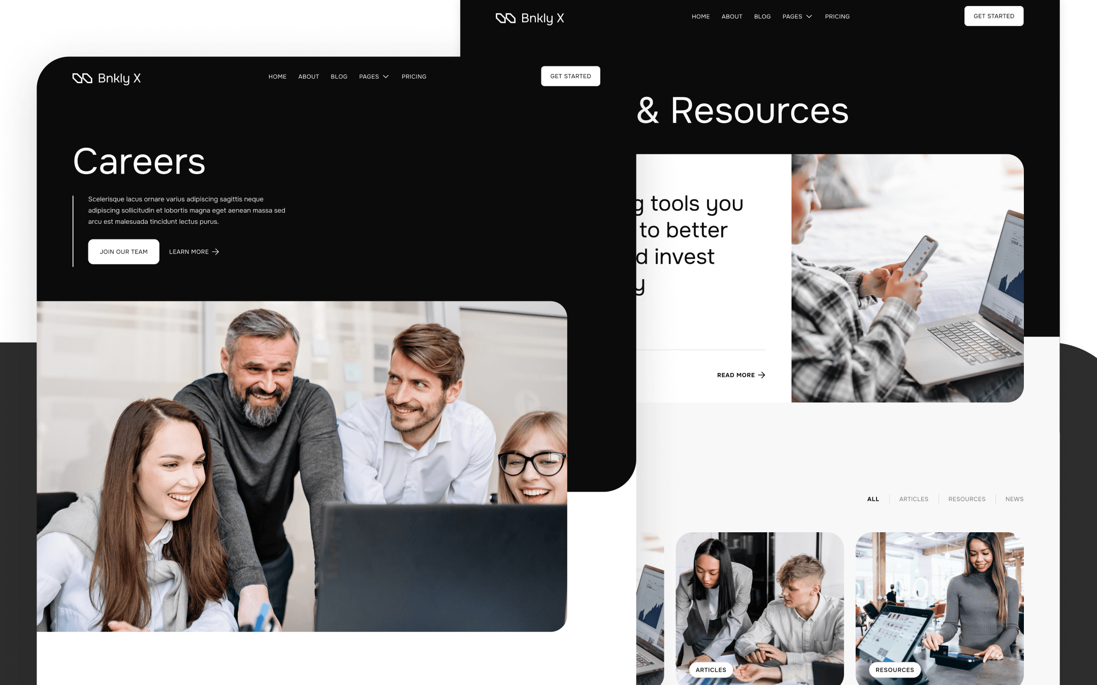 Bnkly X Template para Webflow