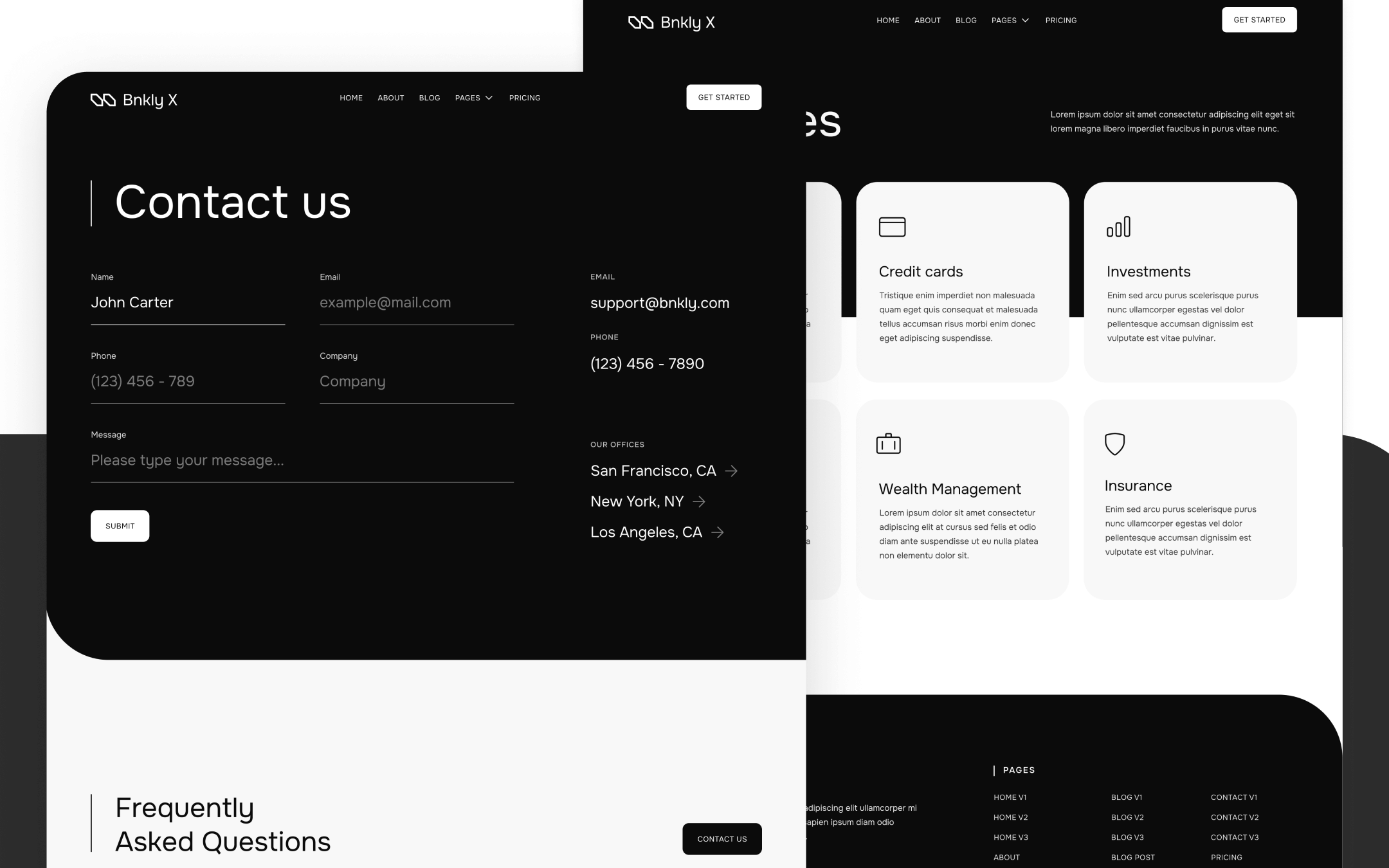 Bnkly X Template para Webflow