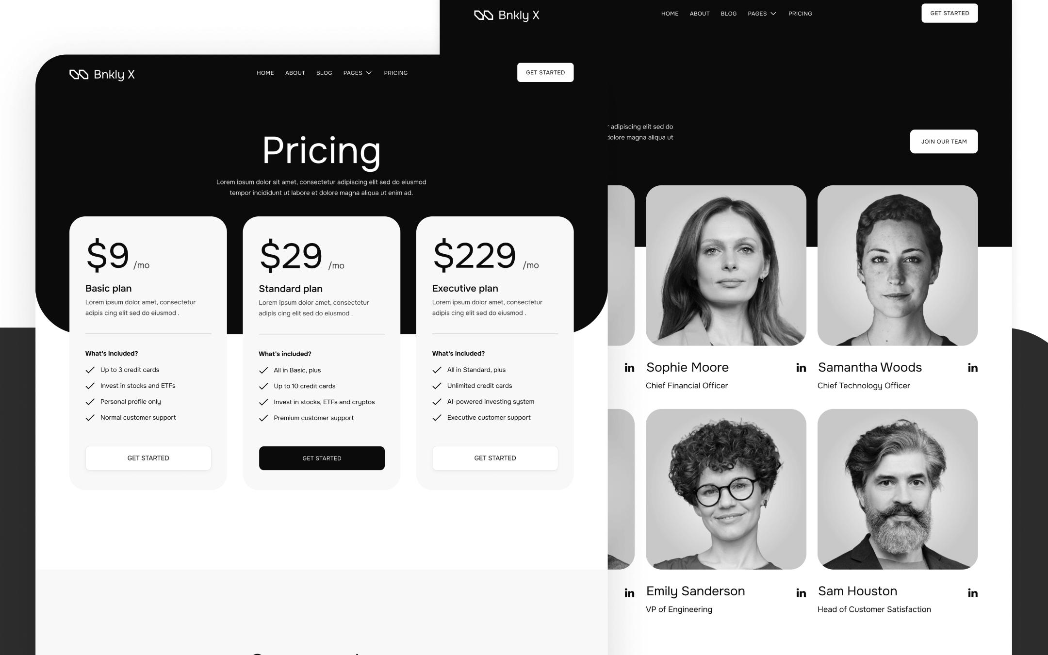 Bnkly X Template para Webflow