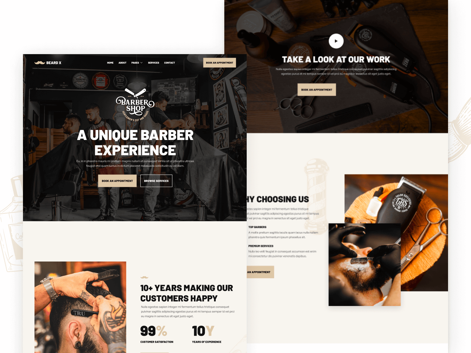 Template de Barbero para Webflow
