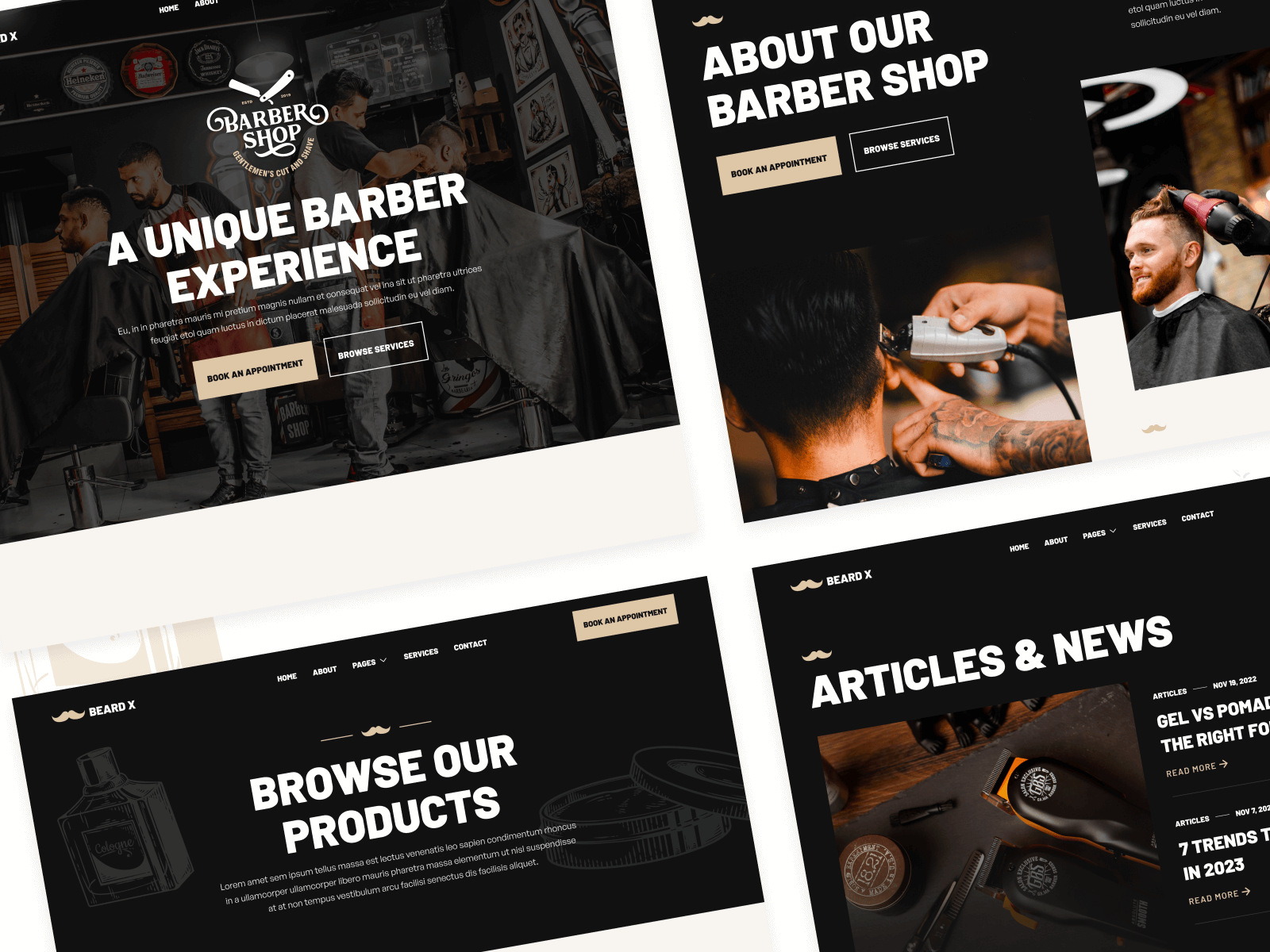 Plantilla para Webflow de Barbería