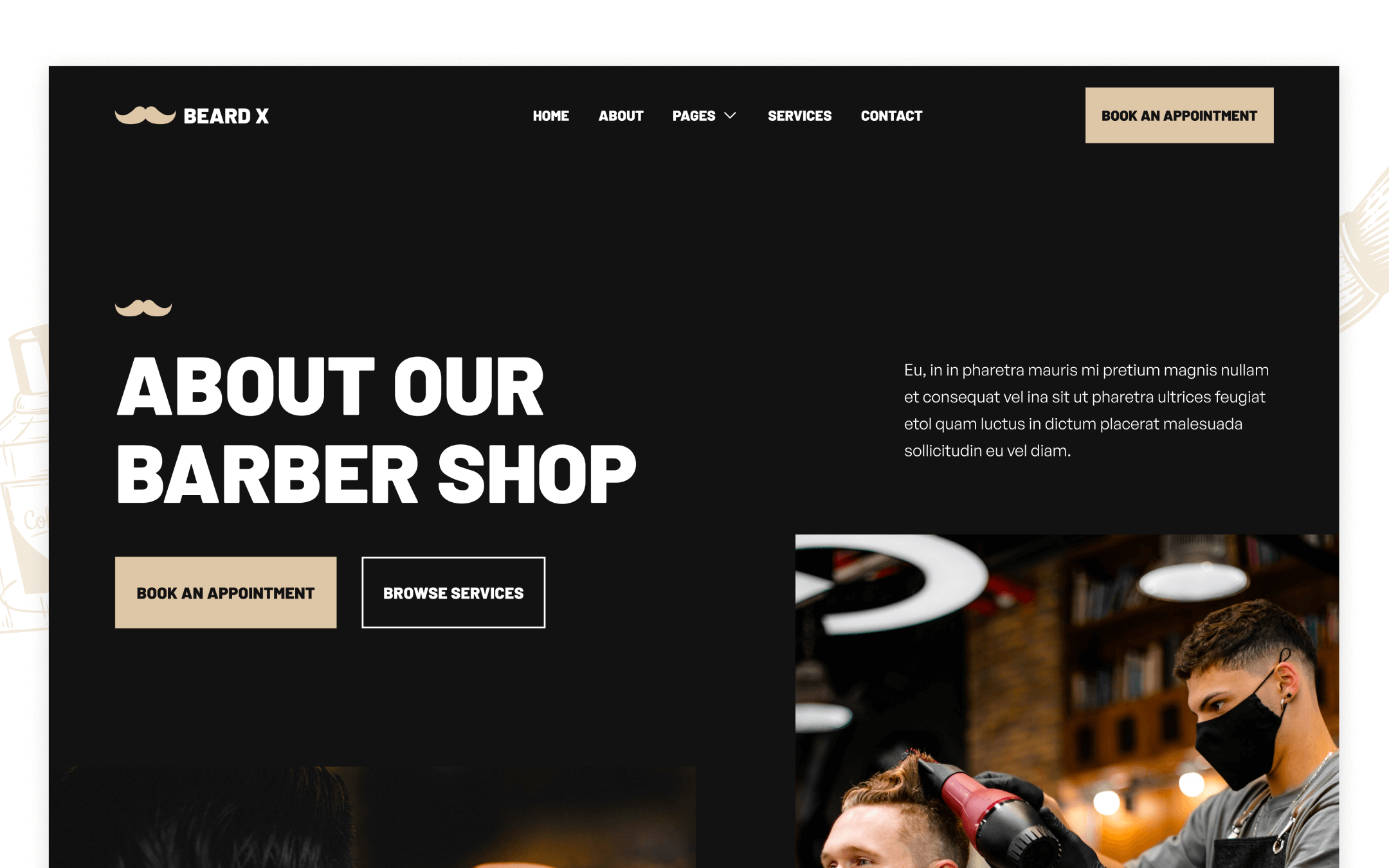 Beard X Template para Webflow
