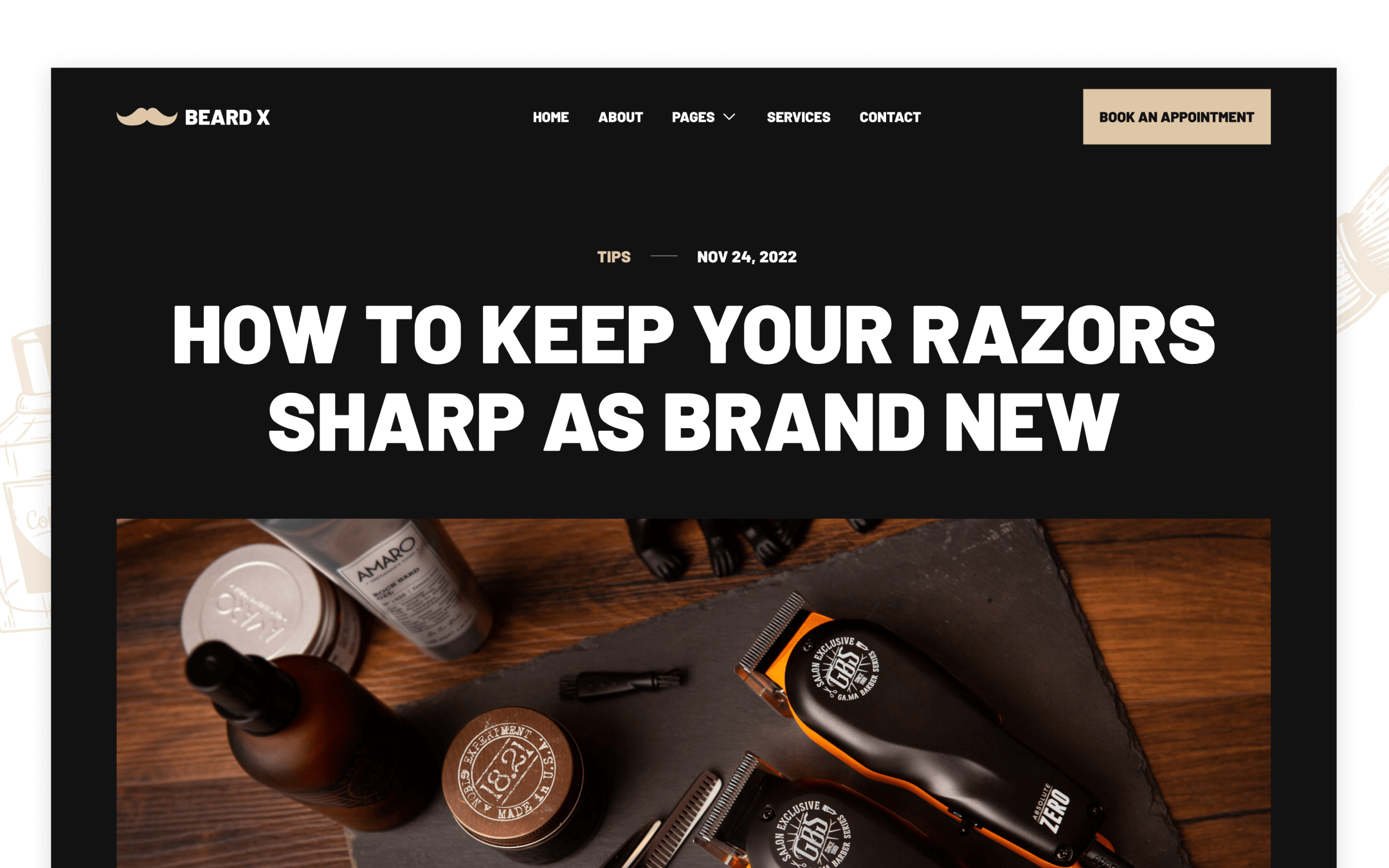 Beard X Template para Webflow