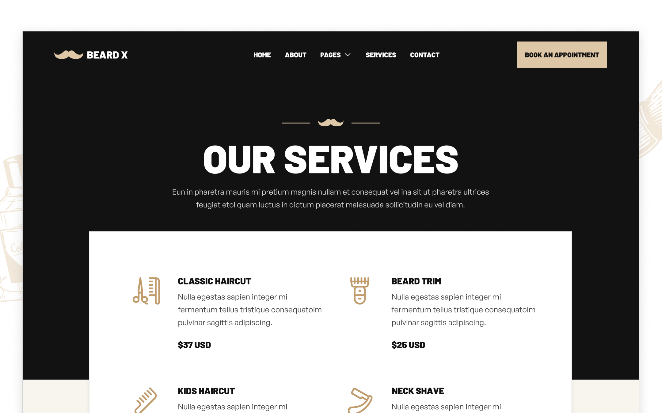 Beard X Template para Webflow