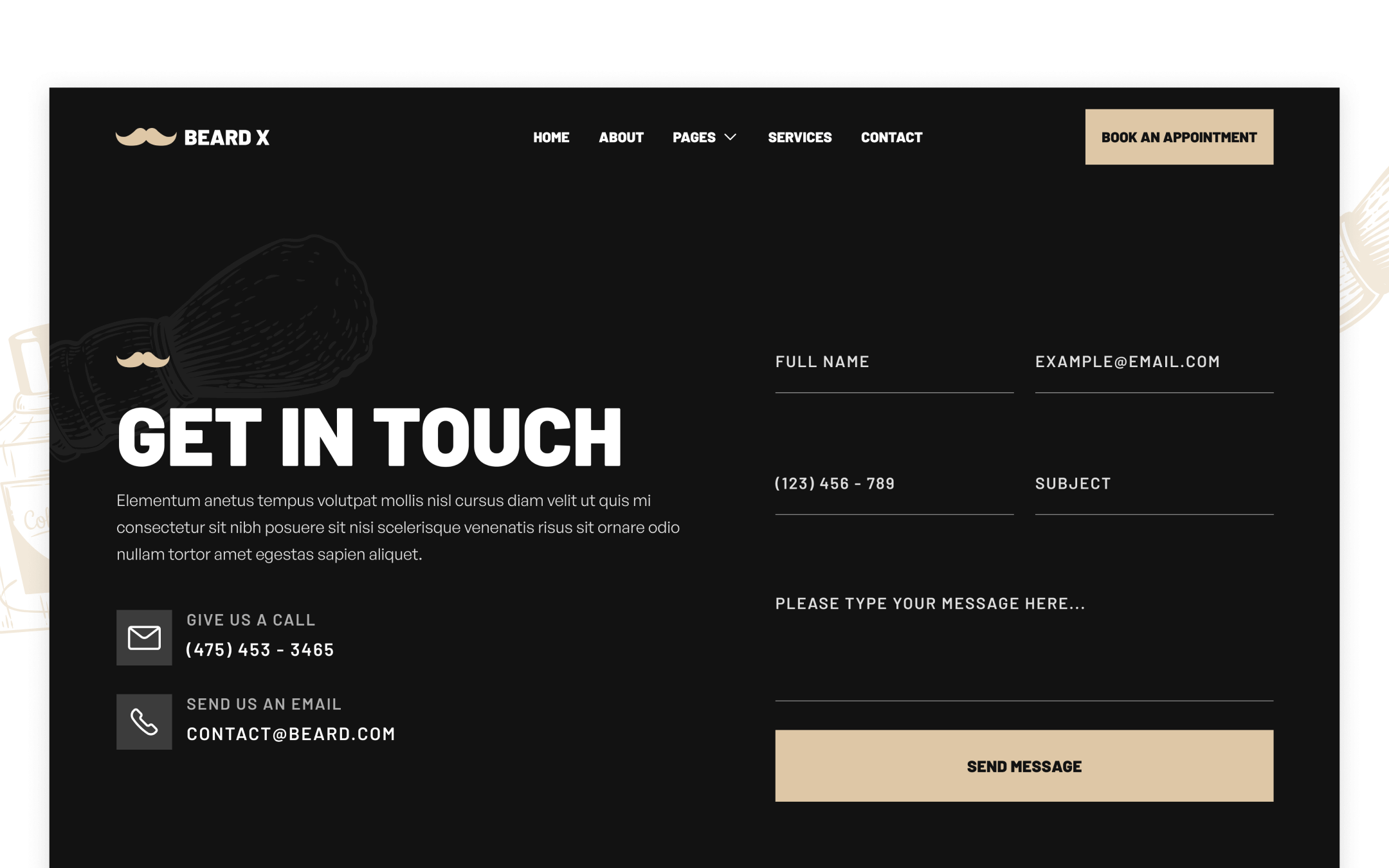 Beard X Template para Webflow