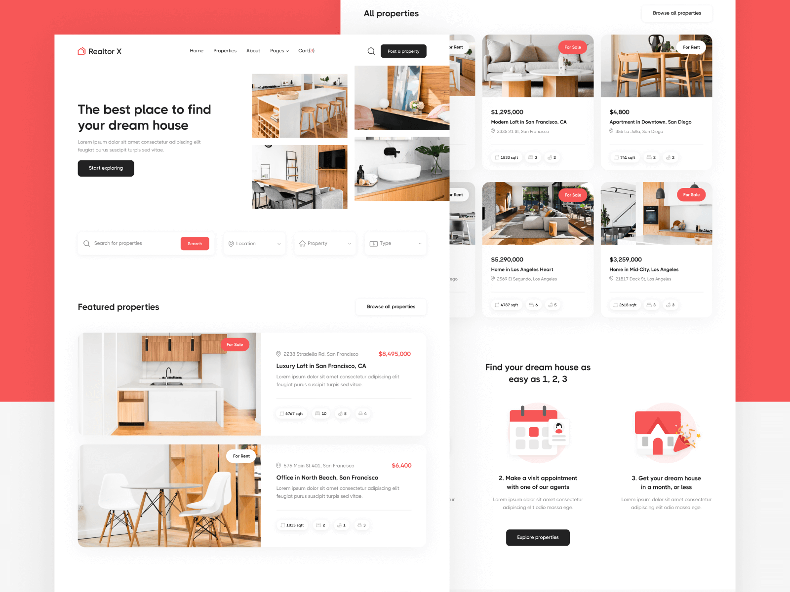 Plantilla de Bienes Raíces para Webflow