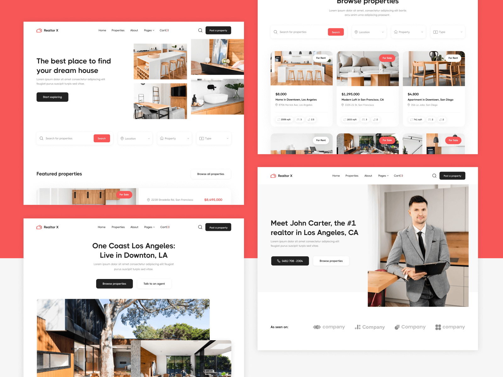 Plantilla de Agente Inmobiliario para Webflow