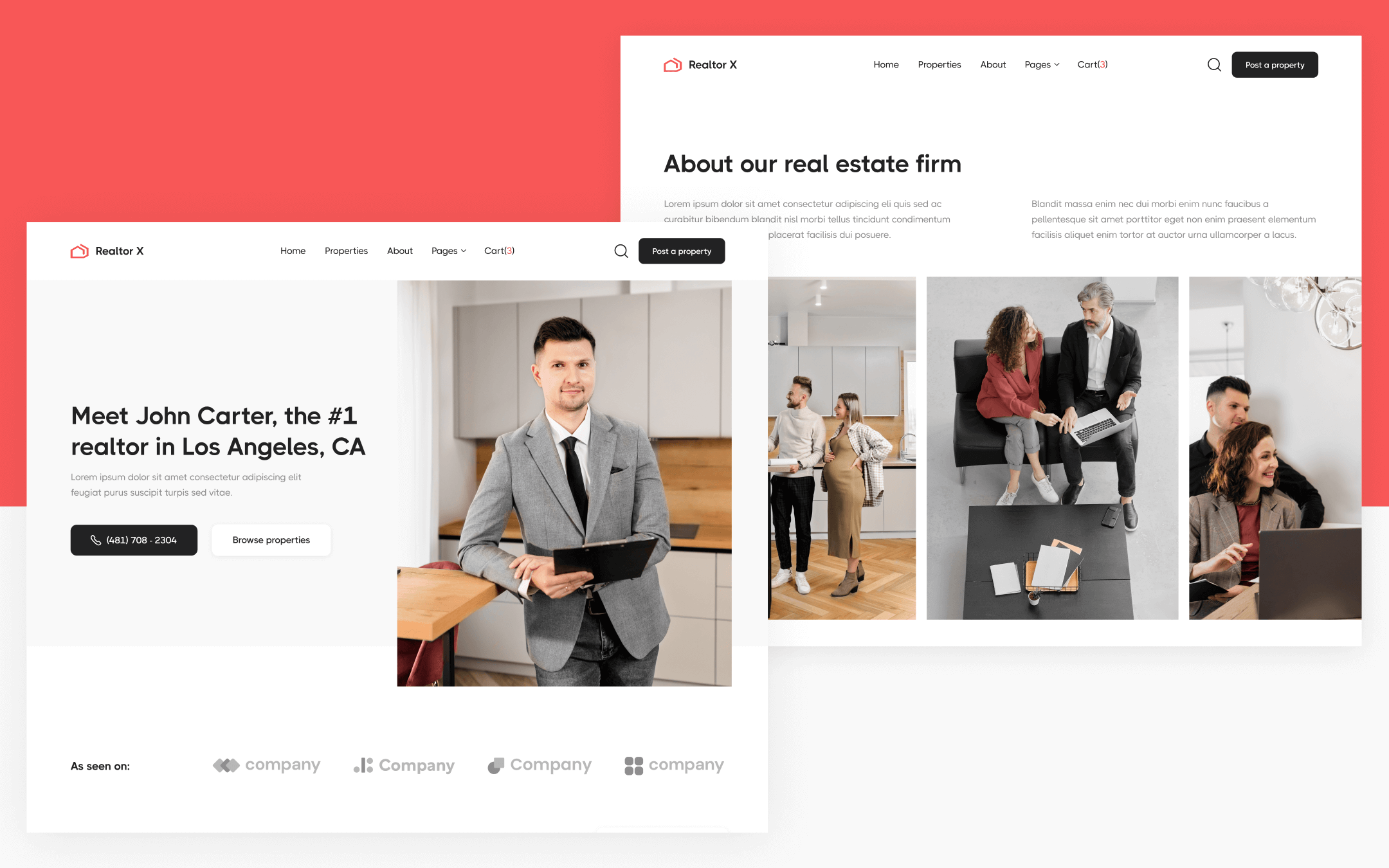 Realtor X Template para Webflow