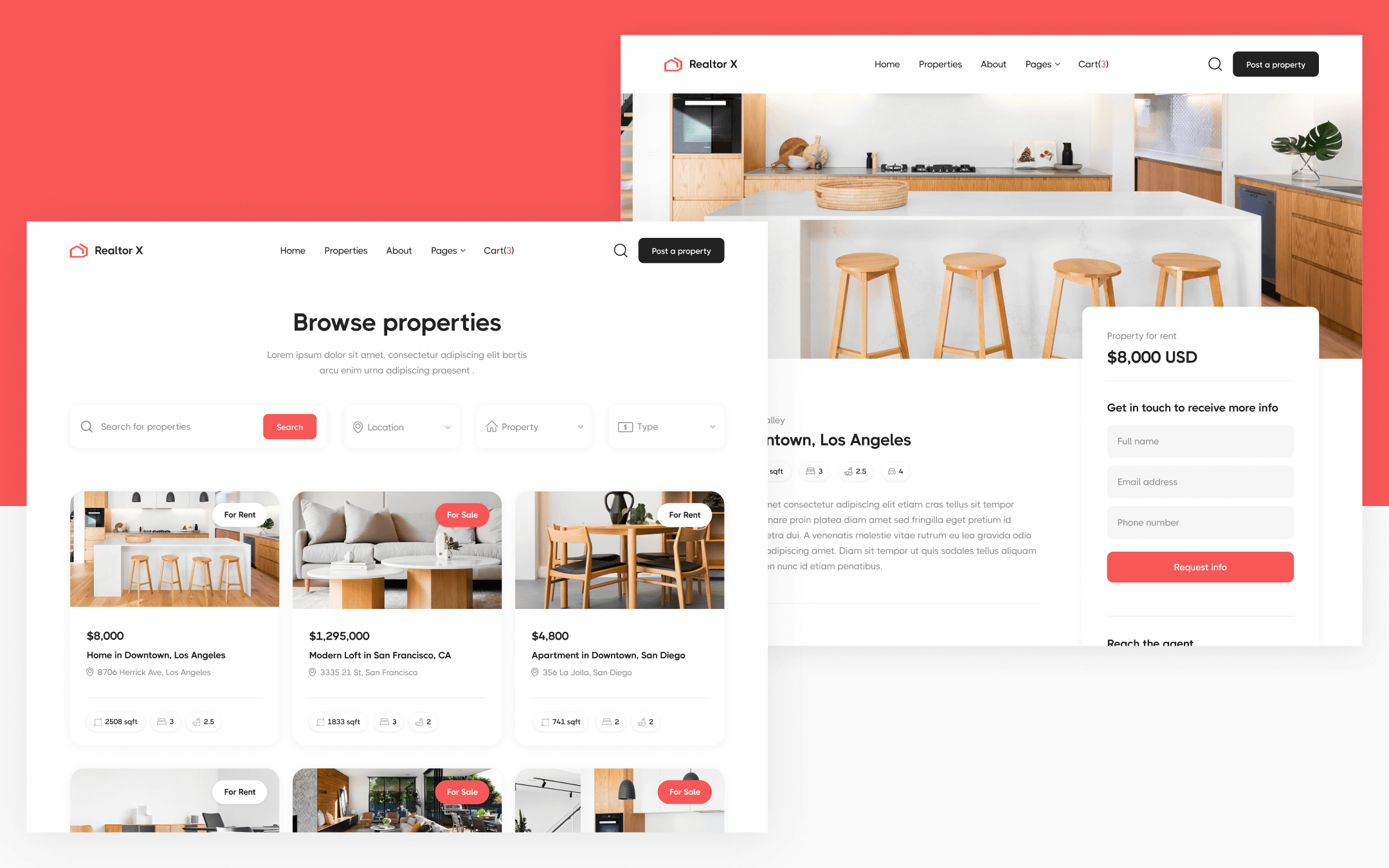 Realtor X Template para Webflow