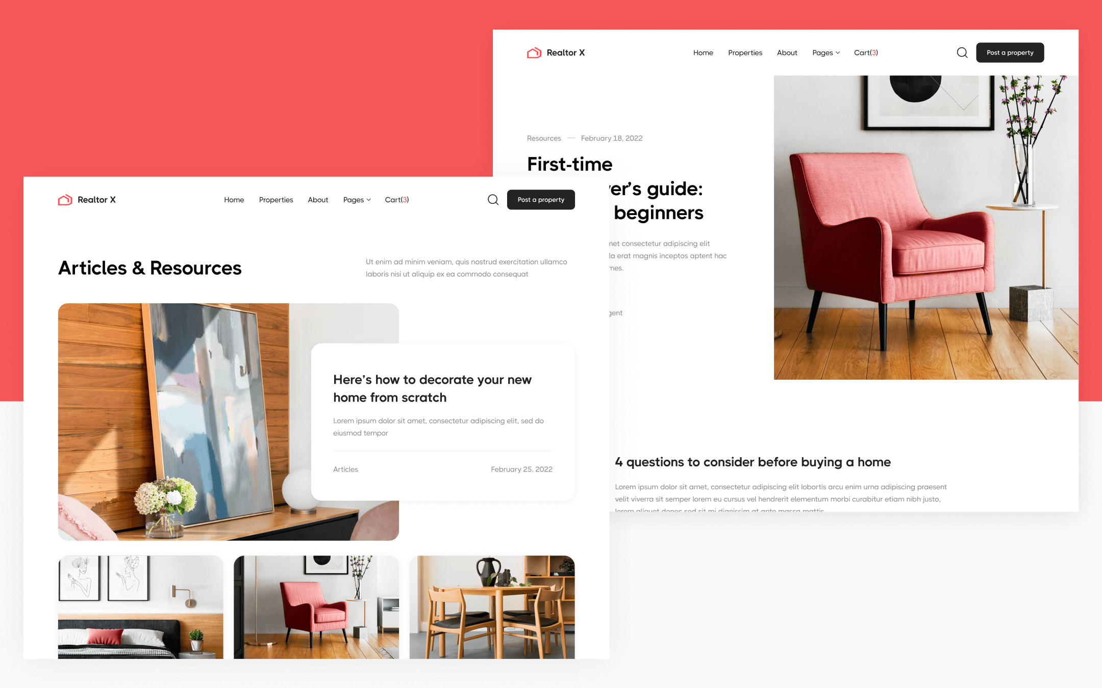 Realtor X Template para Webflow