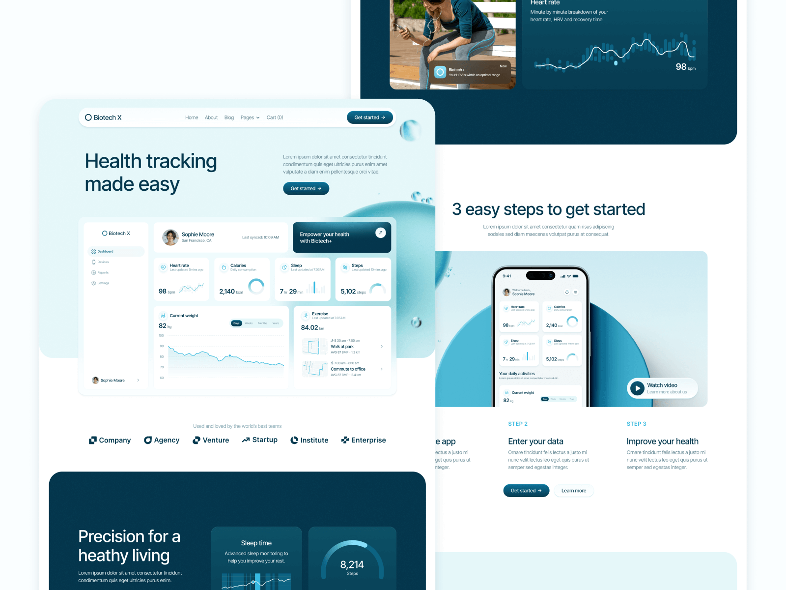 Plantilla de Biotecnología para Webflow