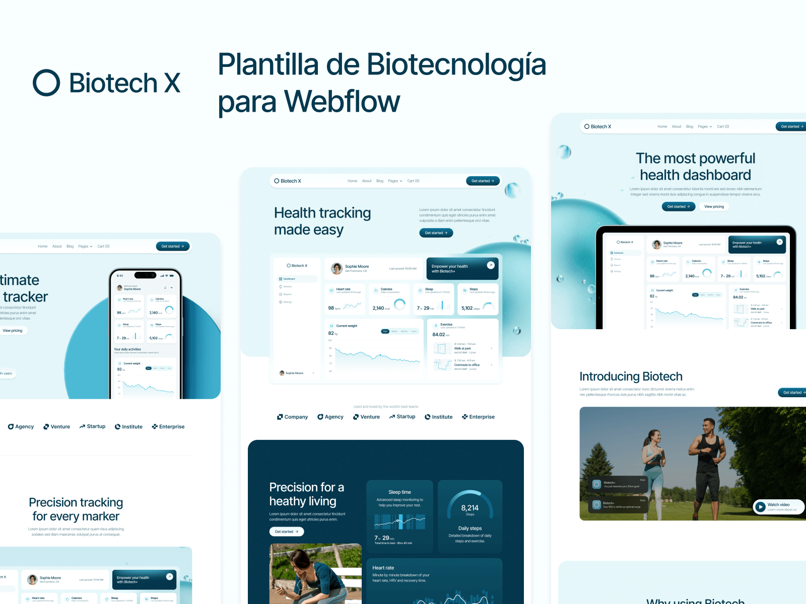 Plantilla de Biotecnología para Webflow