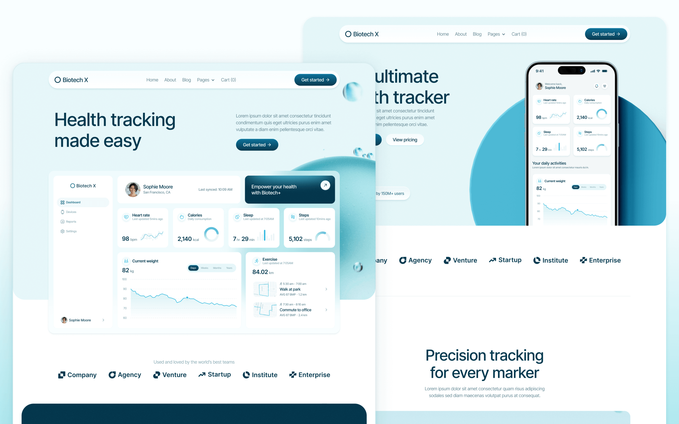Biotech X Template para Webflow