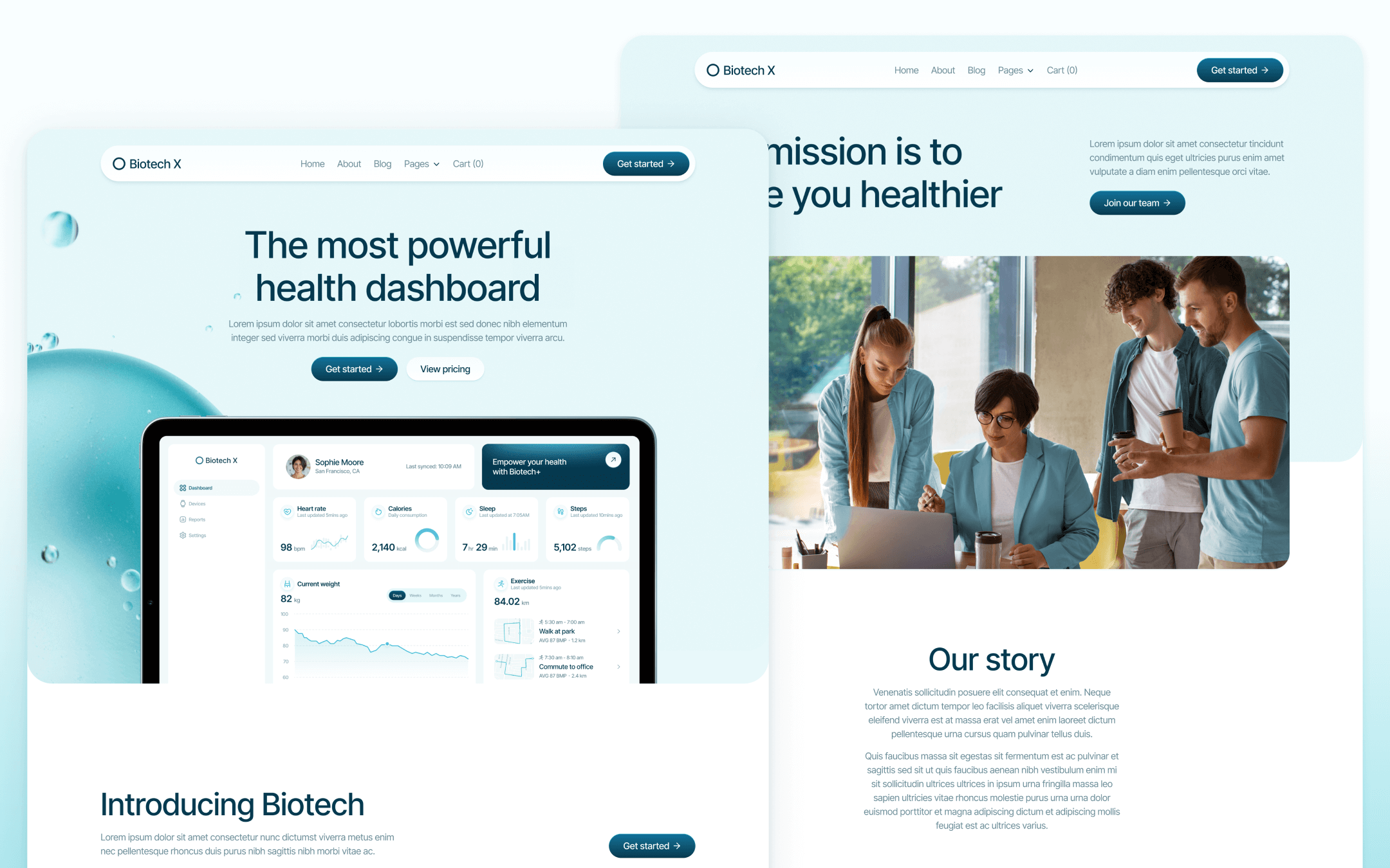 Biotech X Template para Webflow