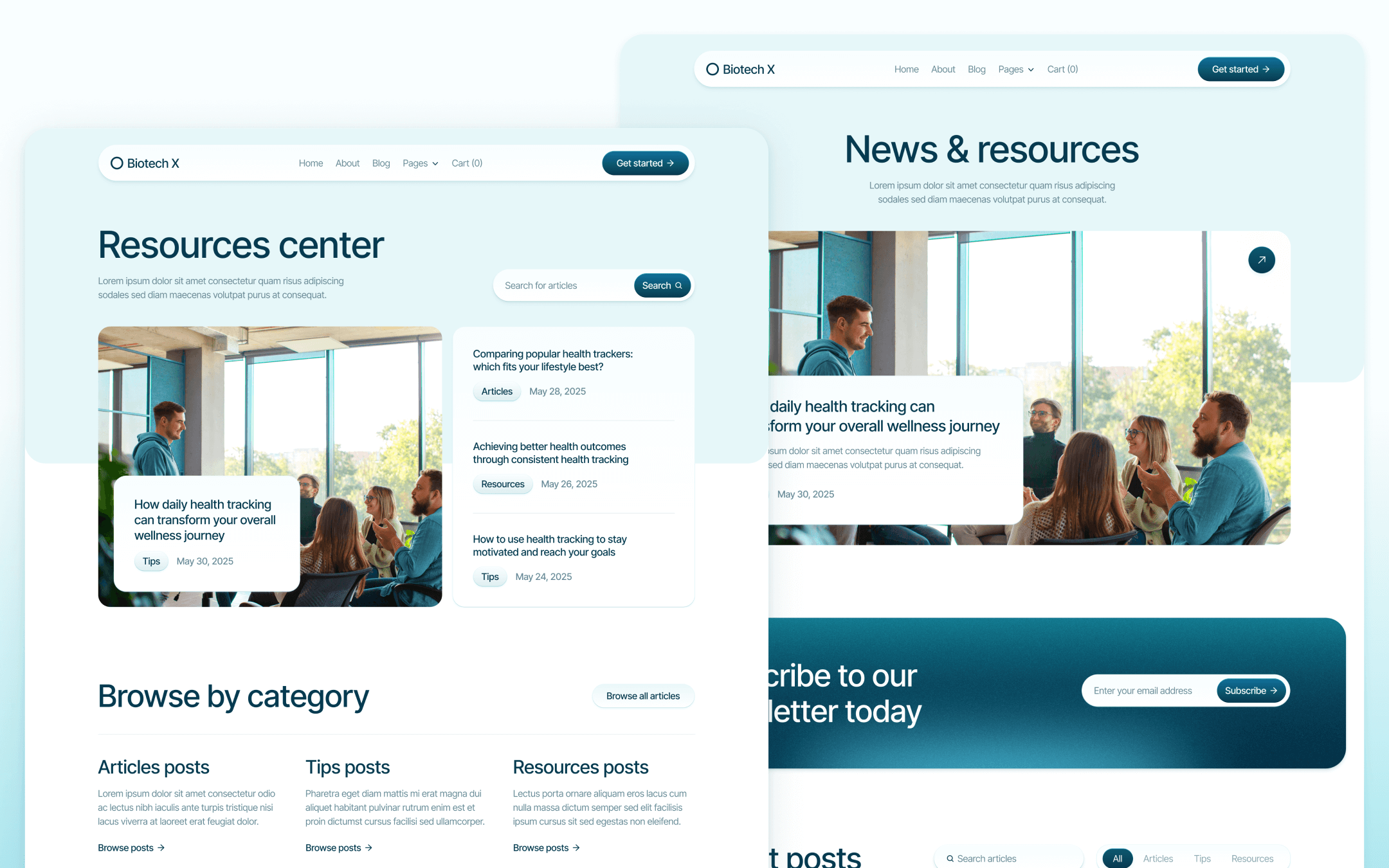 Biotech X Template para Webflow