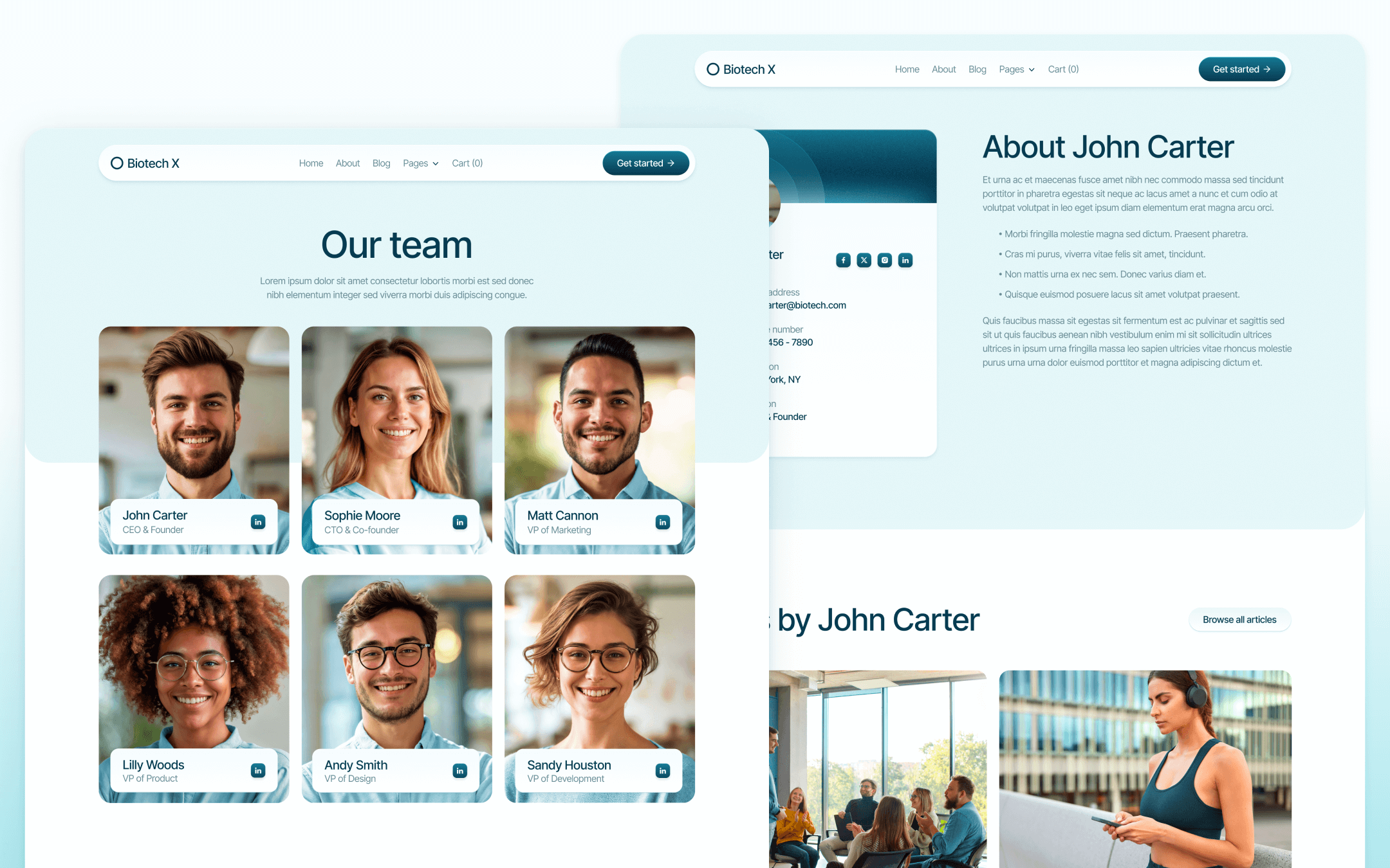 Biotech X Template para Webflow