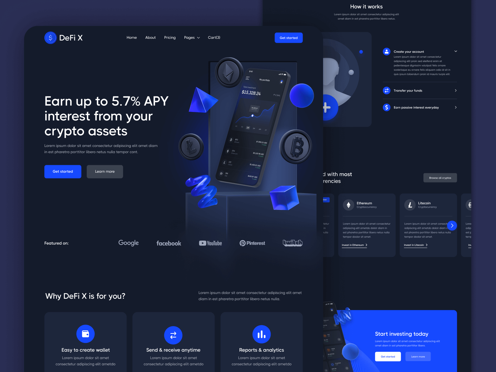 Plantilla de Cryptomonedas para Webflow