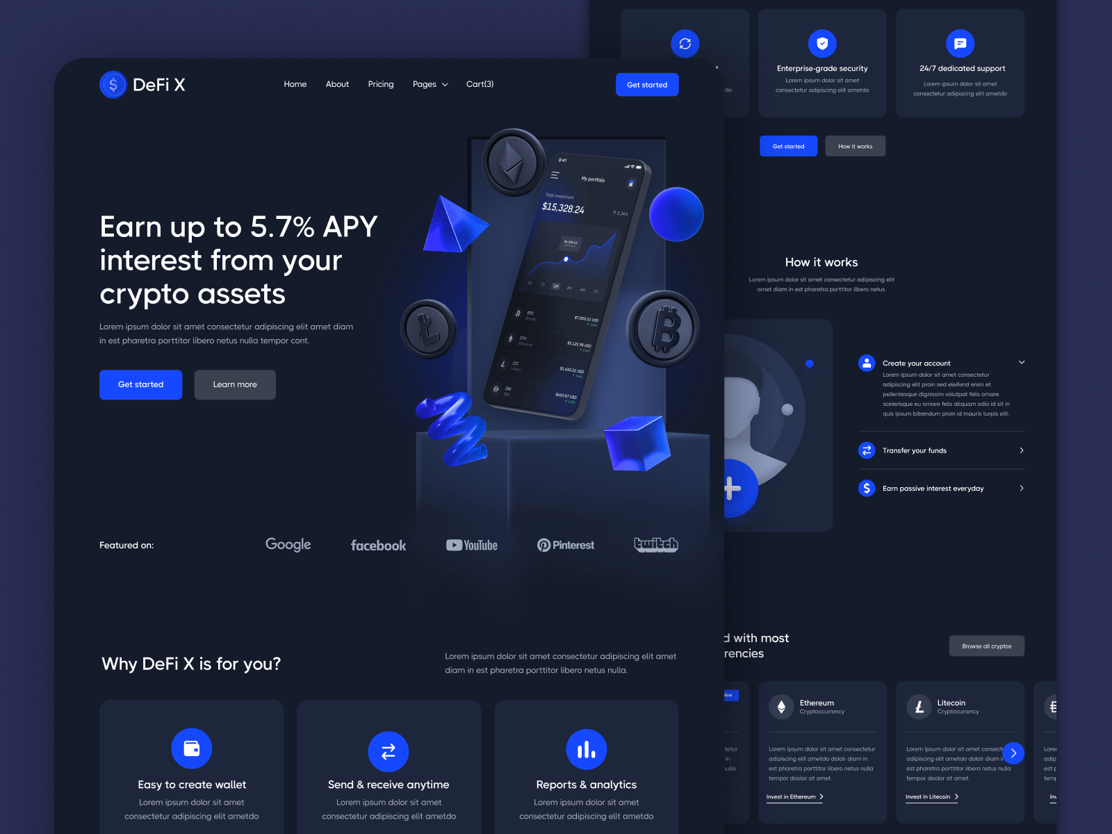 Template de Blockchain para Webflow