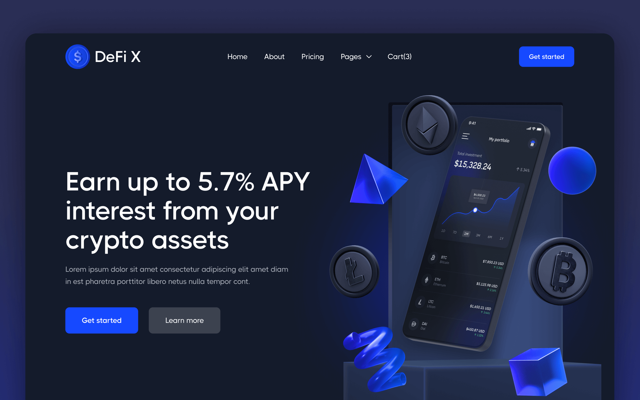 Plantilla de Cryptomonedas para Webflow