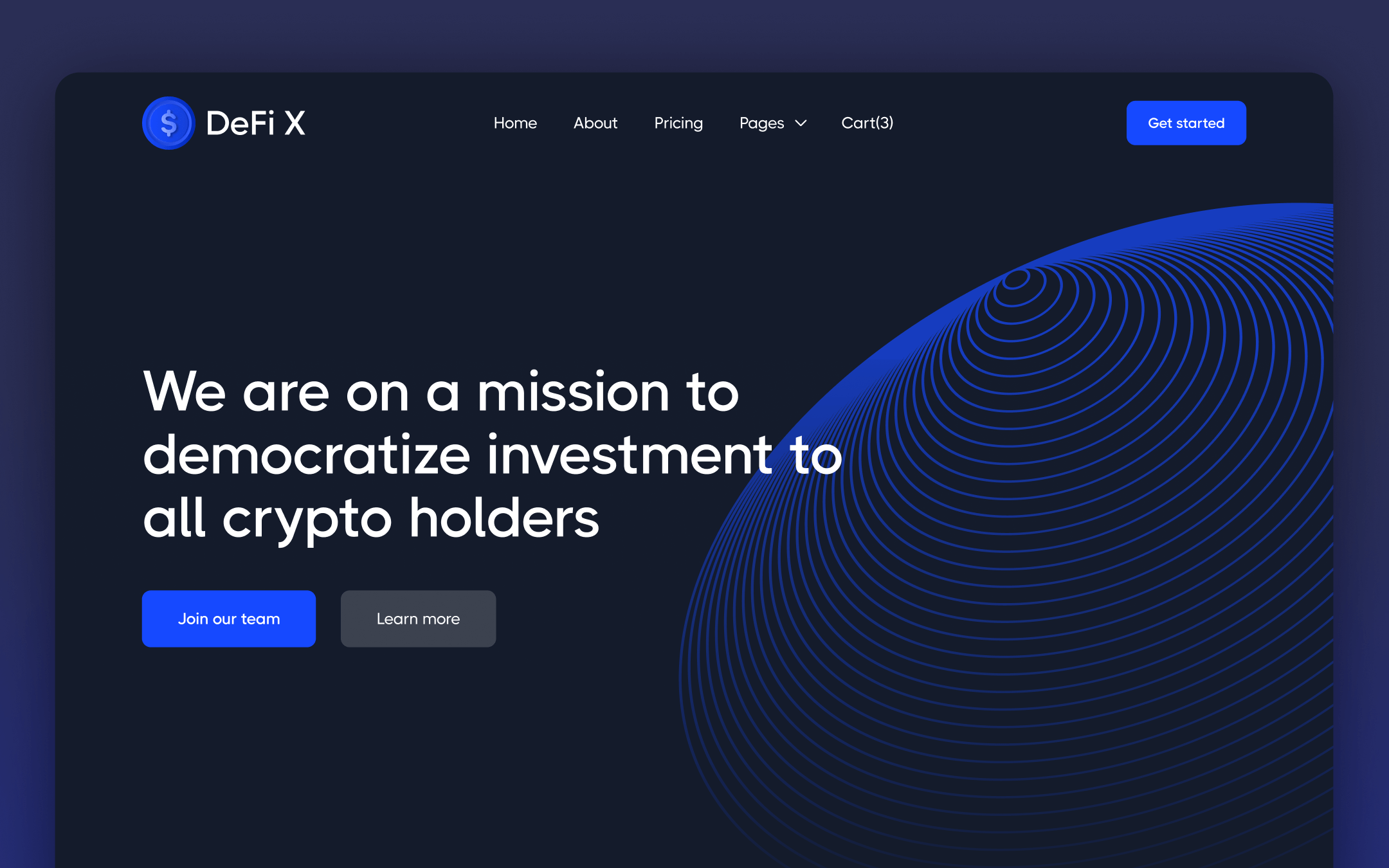 DeFi X Template para Webflow
