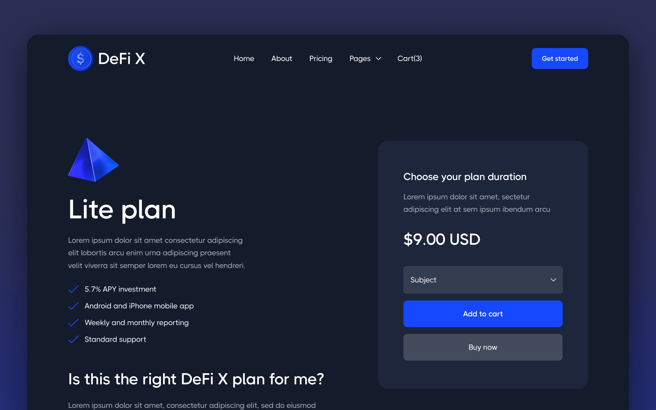 DeFi X Template para Webflow
