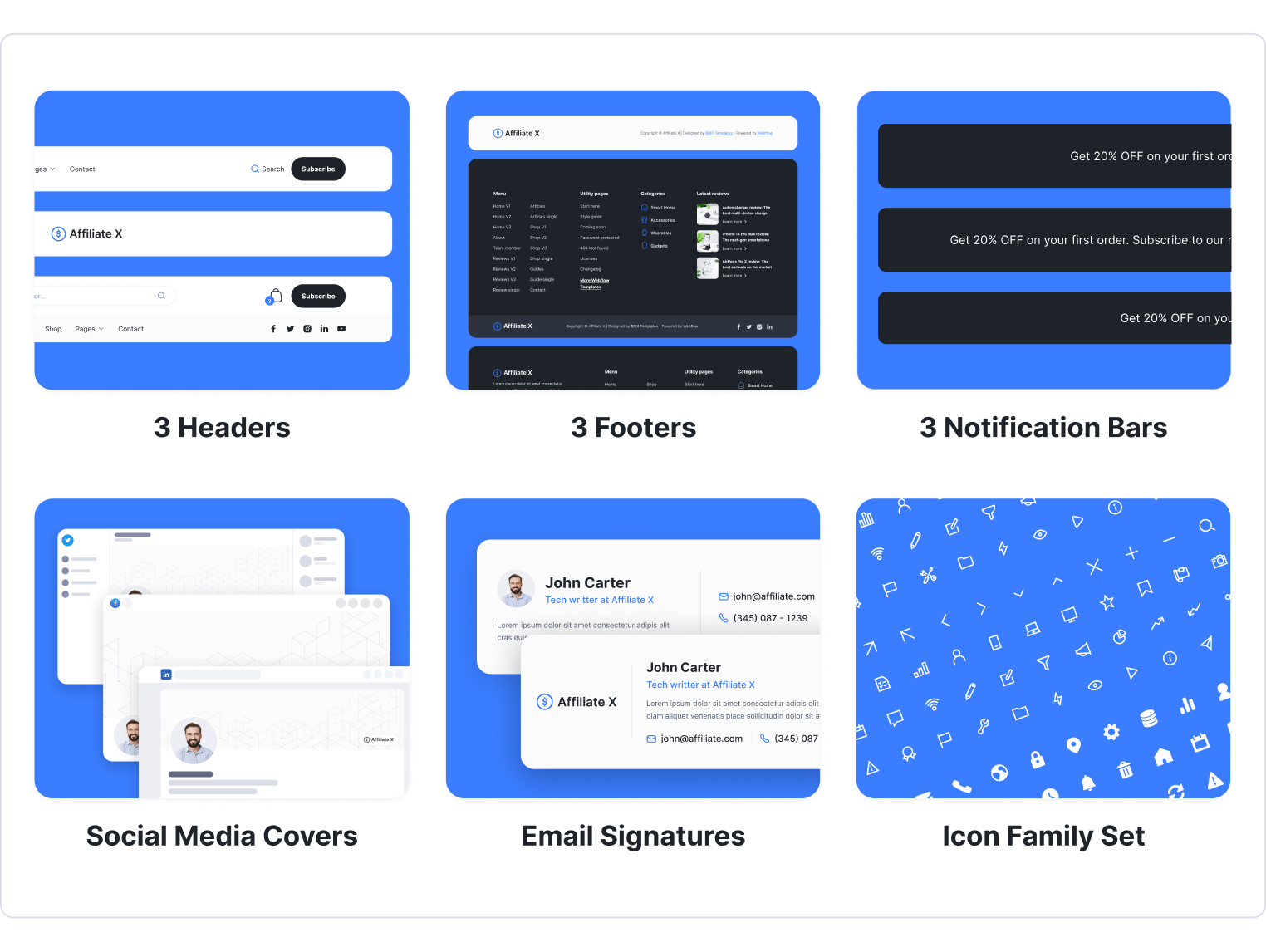 Affiliate X - Blog Webflow Template Benefits
