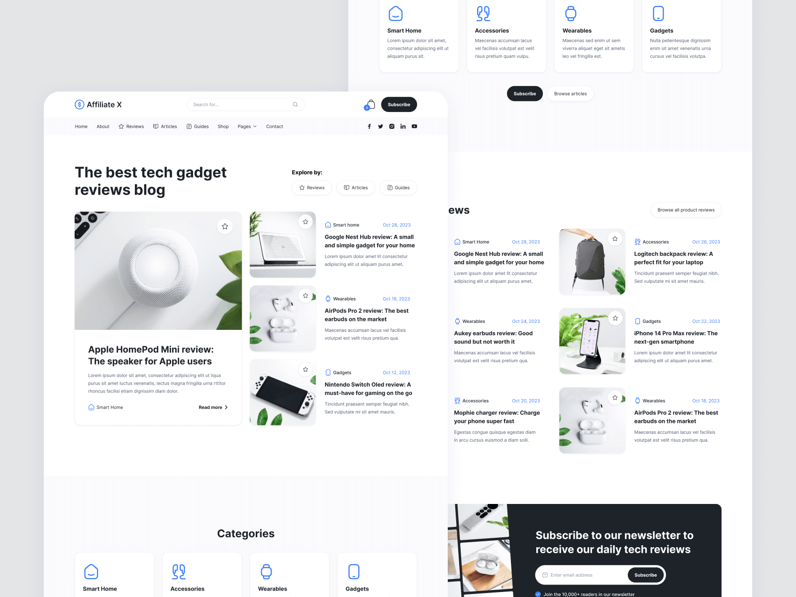 Template de Blog Tech para Webflow