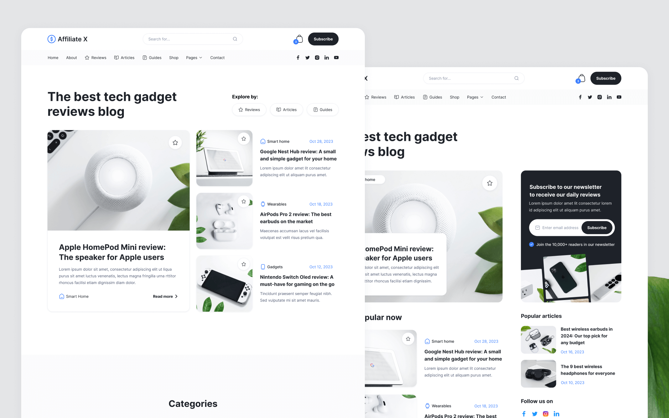 Affiliate X Template para Webflow