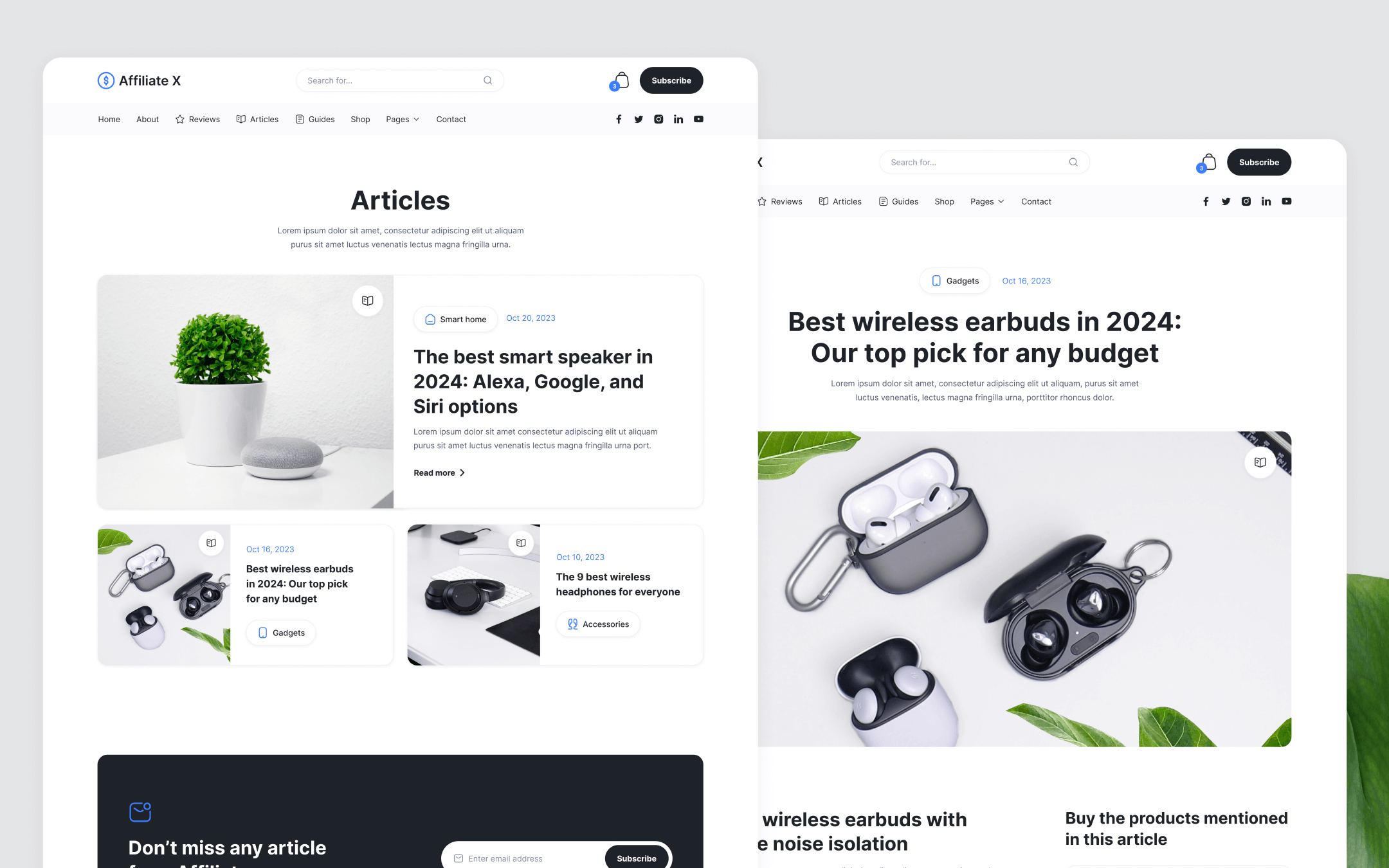 Affiliate X Template para Webflow