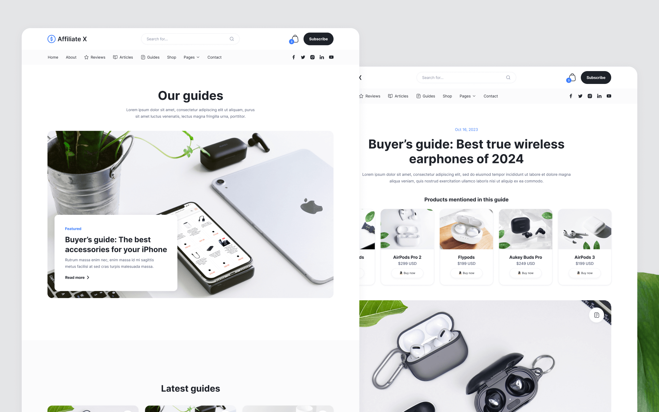 Affiliate X Template para Webflow