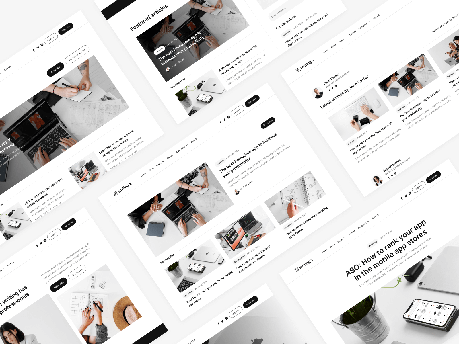 Plantilla para Webflow de Blog