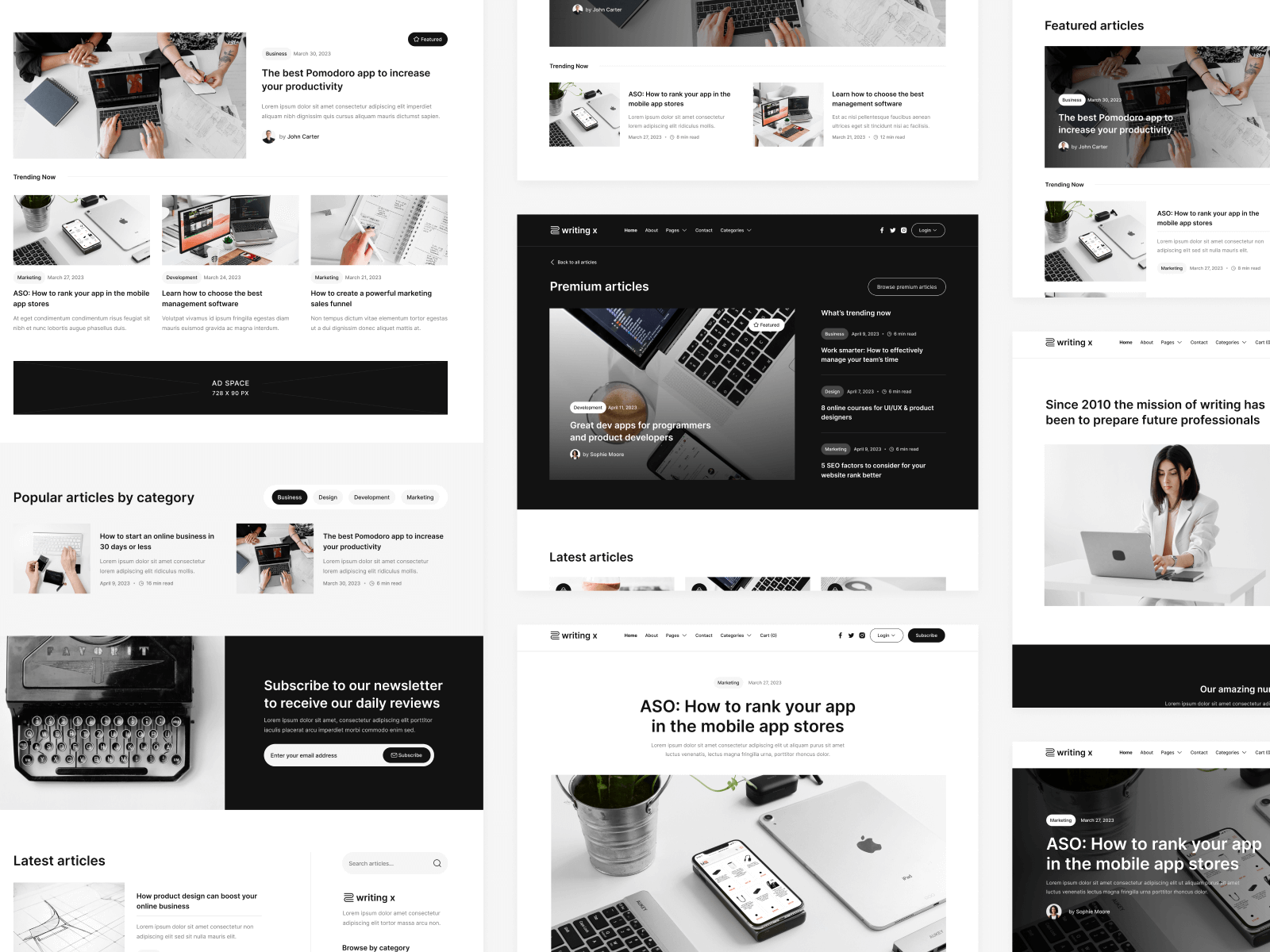 Plantilla de Artículos para Webflow