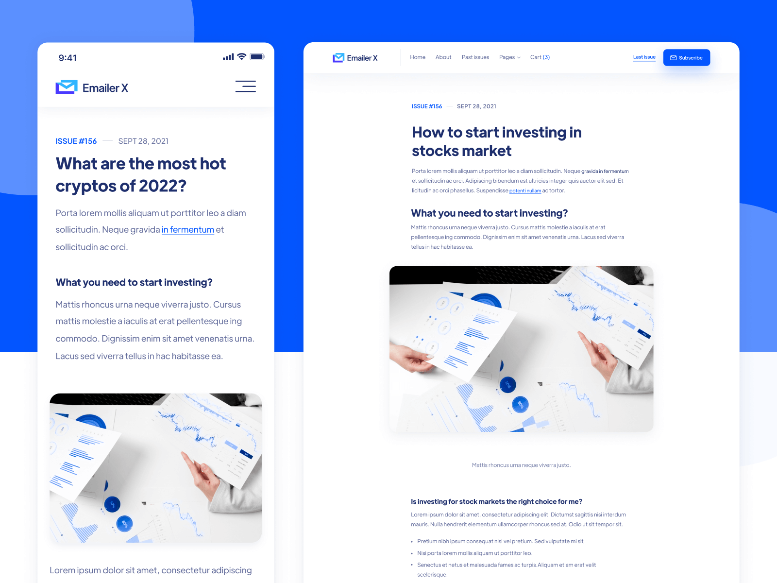 Plantilla de Newsletter por Correo para Webflow