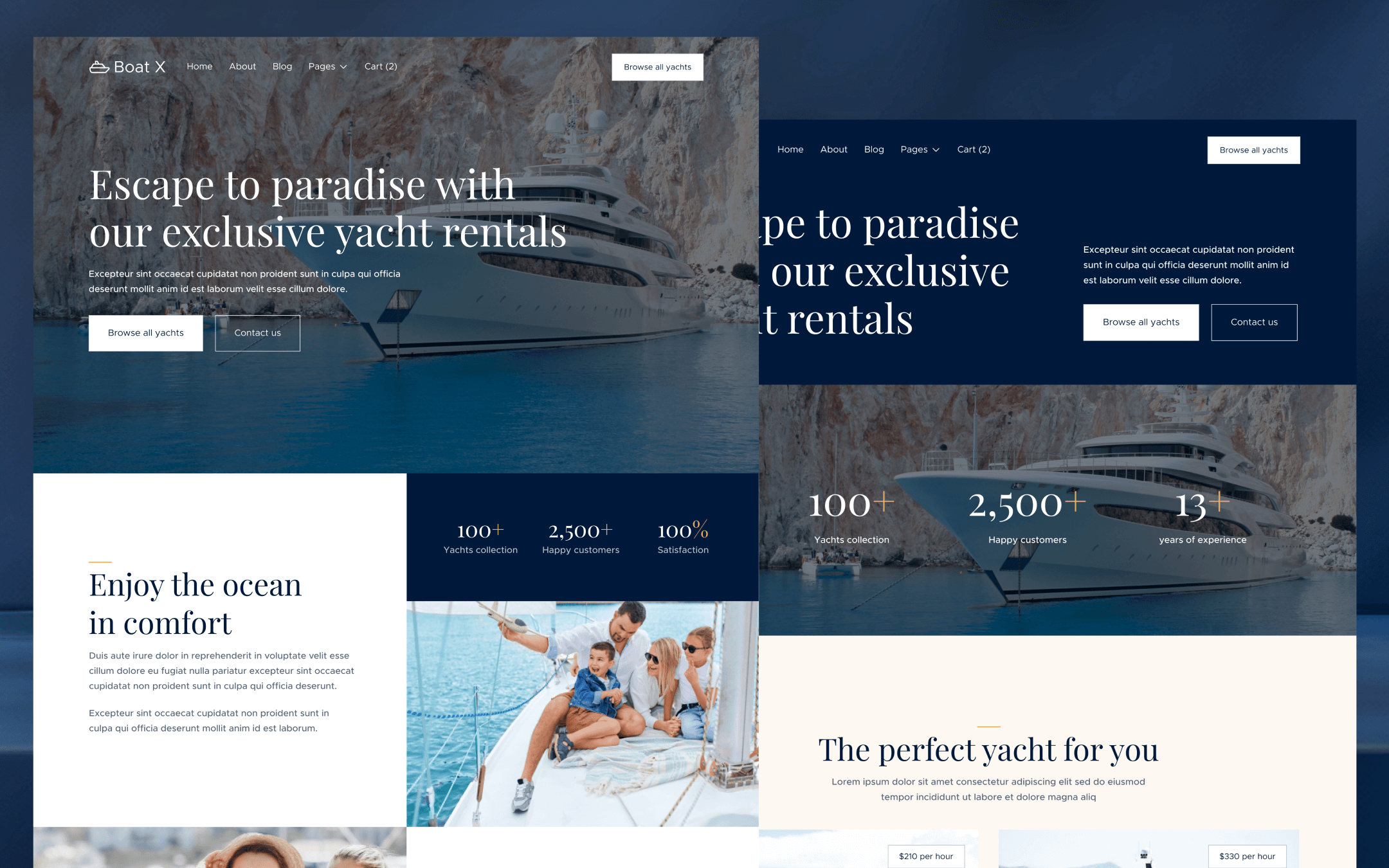 Boat X Template para Webflow