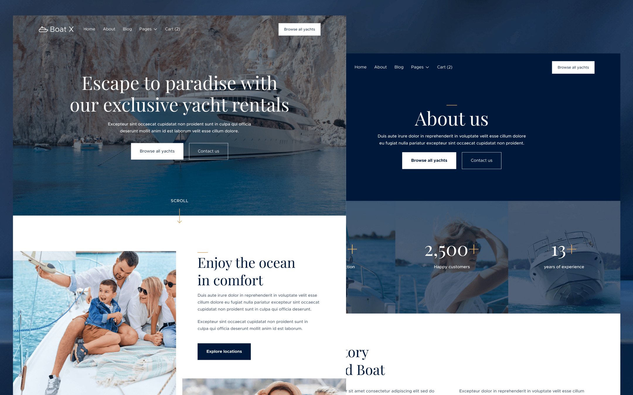 Boat X Template para Webflow
