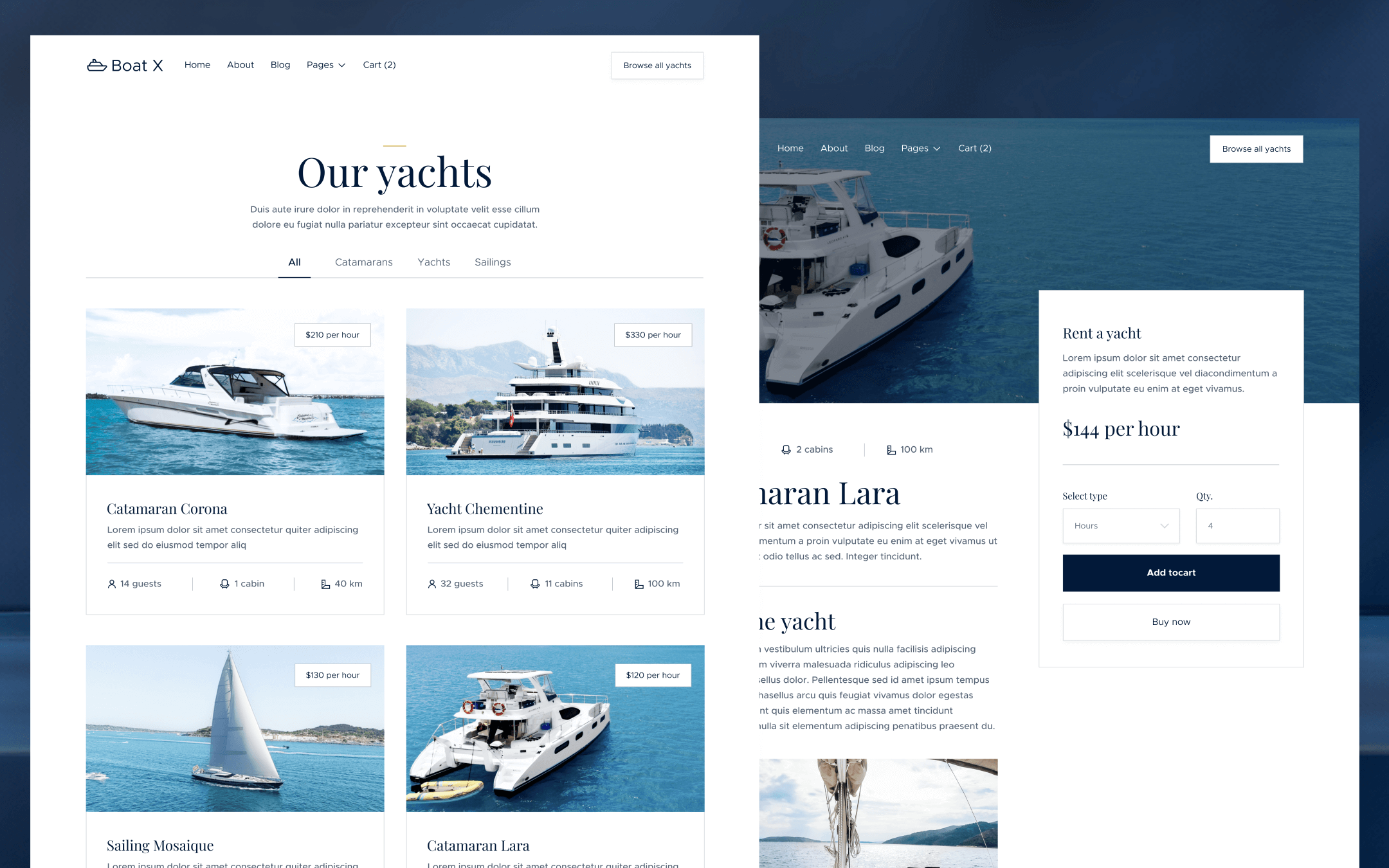 Boat X Template para Webflow