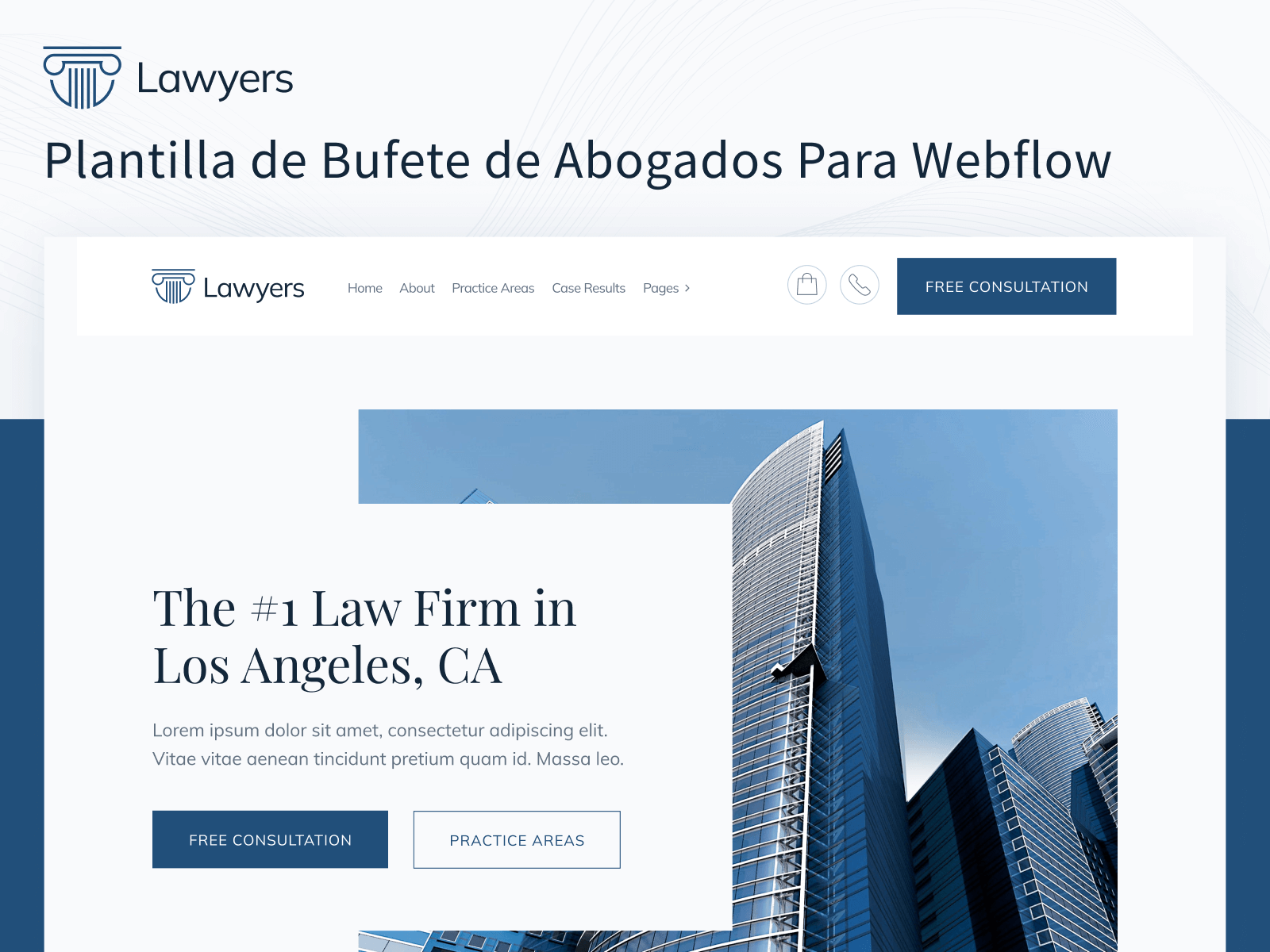 Plantilla de Bufete de Abogados para Webflow