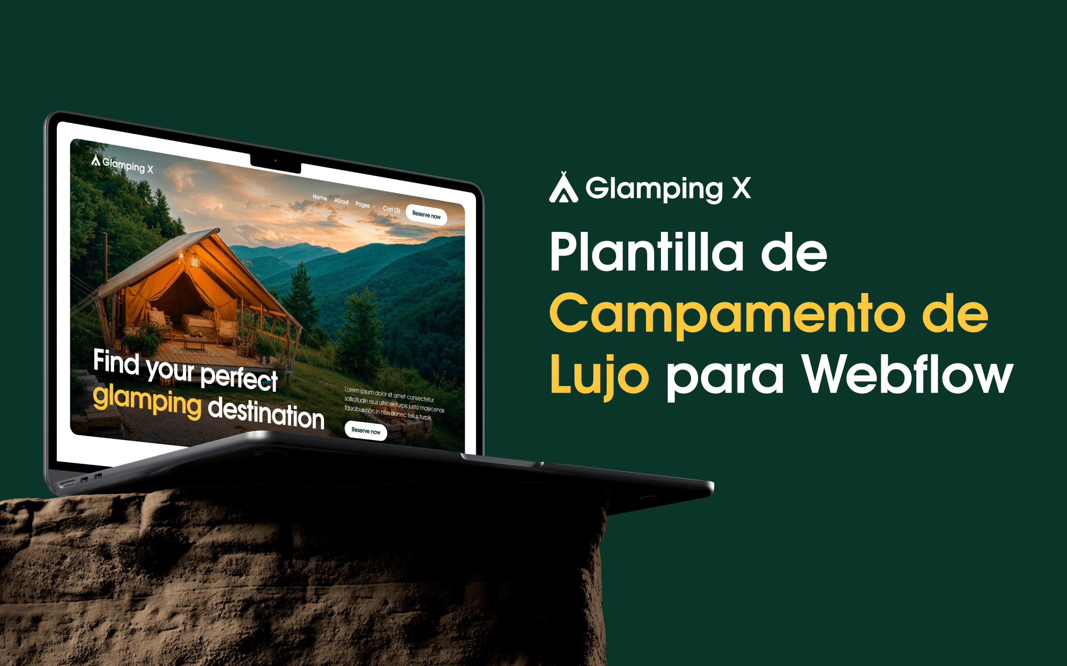 Plantilla de Campamento de Lujo para Webflow