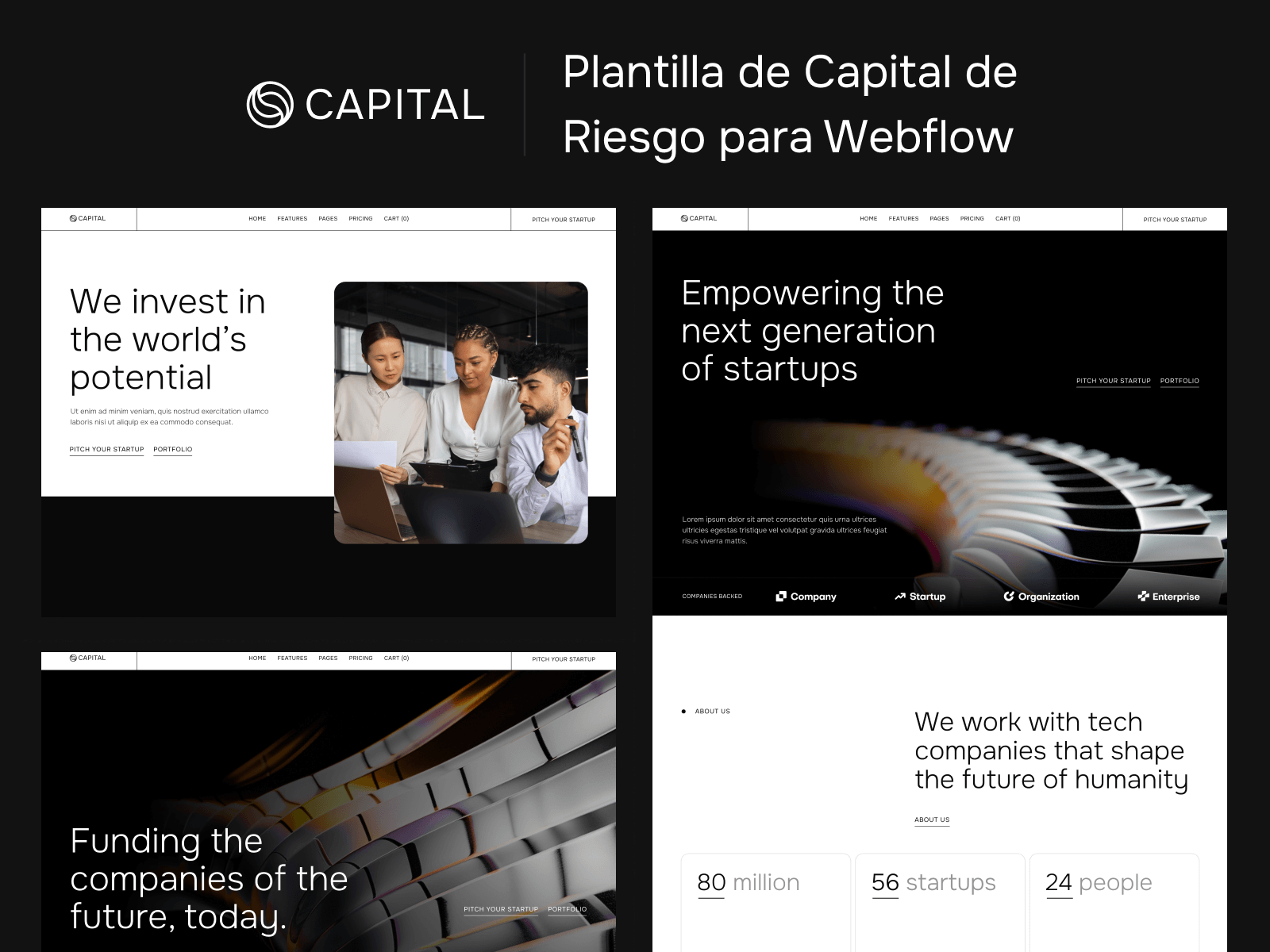 Plantilla de Capital de Riesgo para Webflow