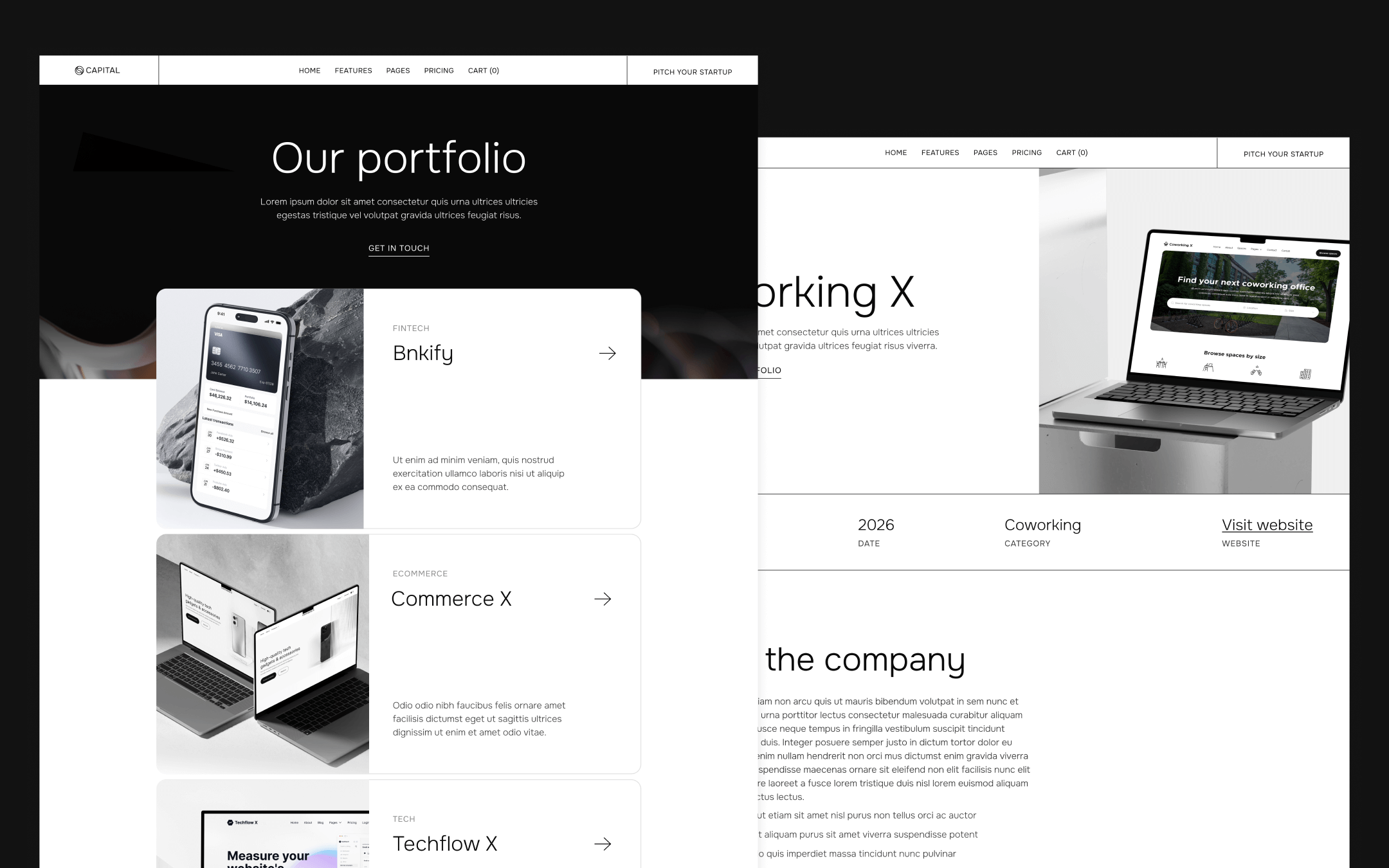 Capital Template para Webflow
