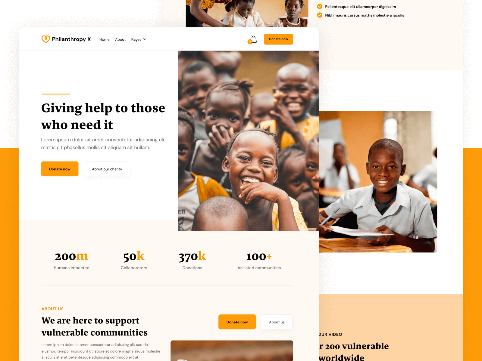 Plantilla de Caridad para Webflow