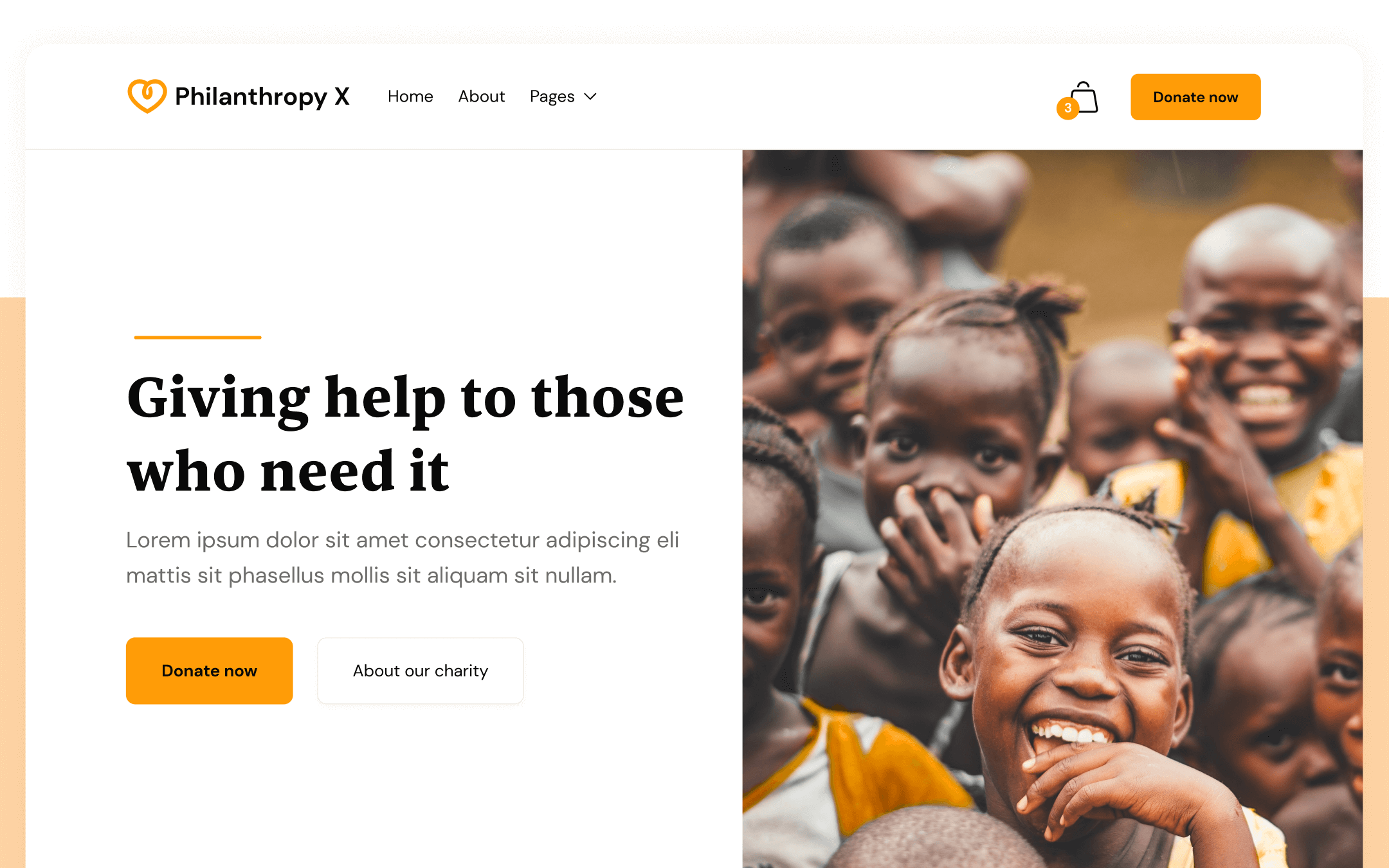 Plantilla de Caridad para Webflow
