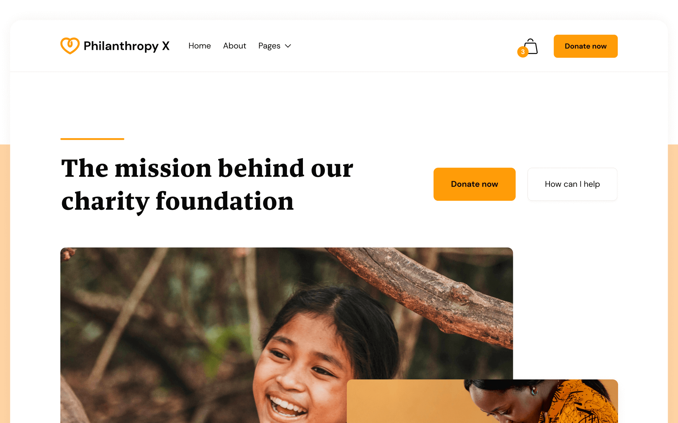 Philanthropy X Template para Webflow