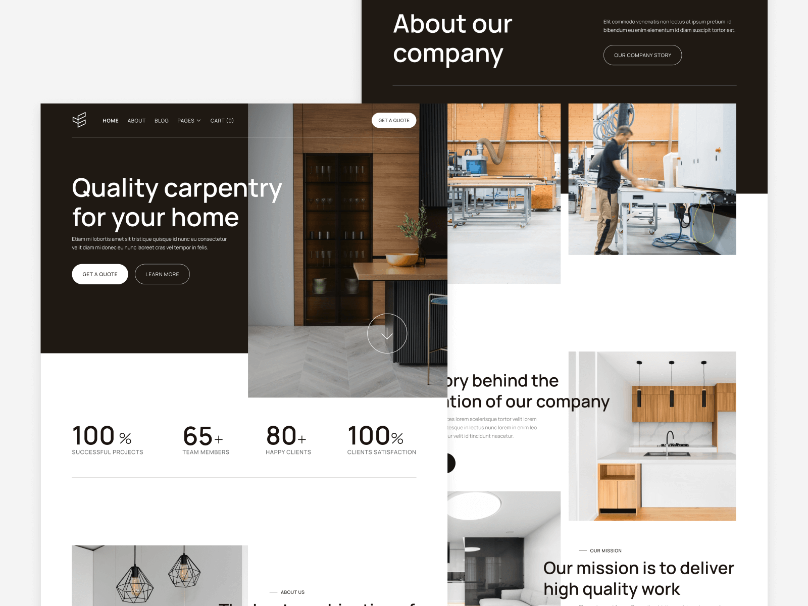 Plantilla de Carpinteros para Webflow