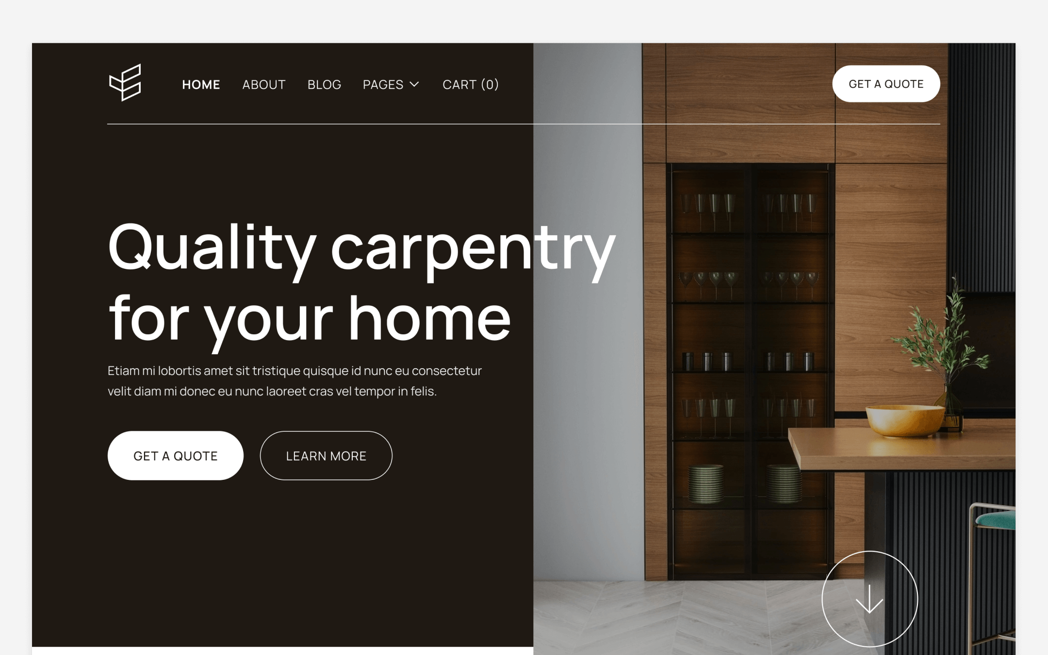 Plantilla de Carpinteros para Webflow