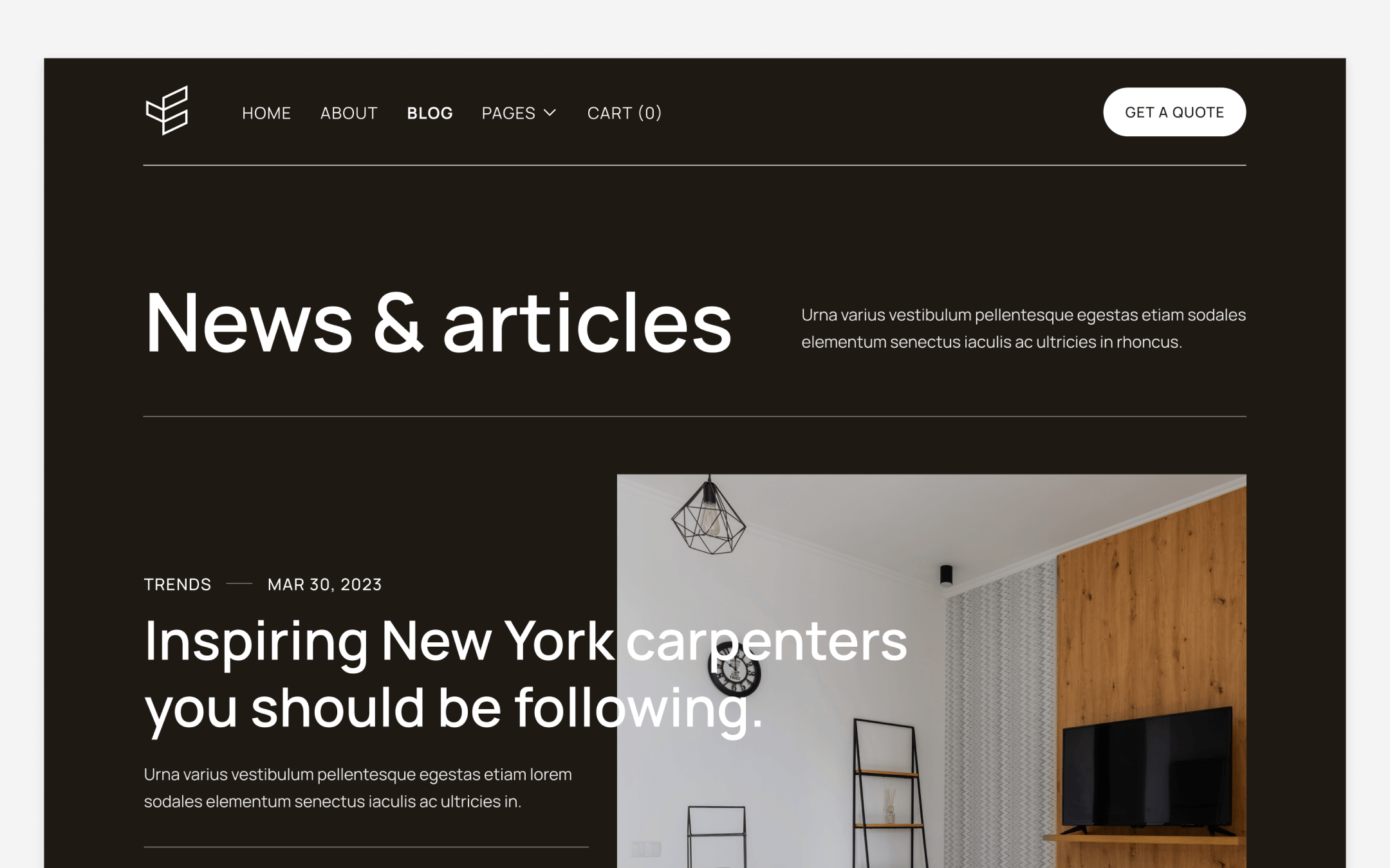 Carpenters X Template para Webflow