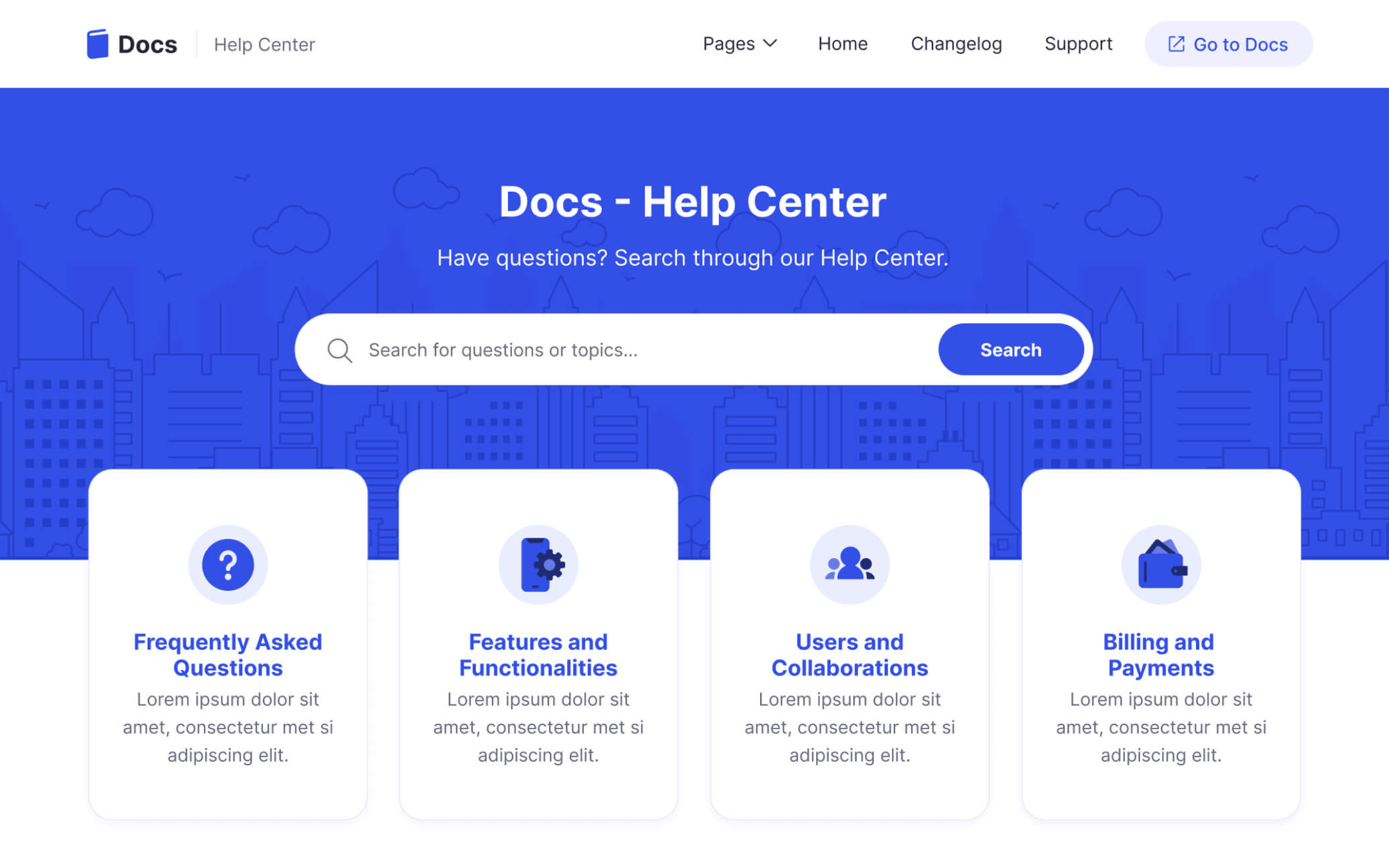 Docs Template para Webflow