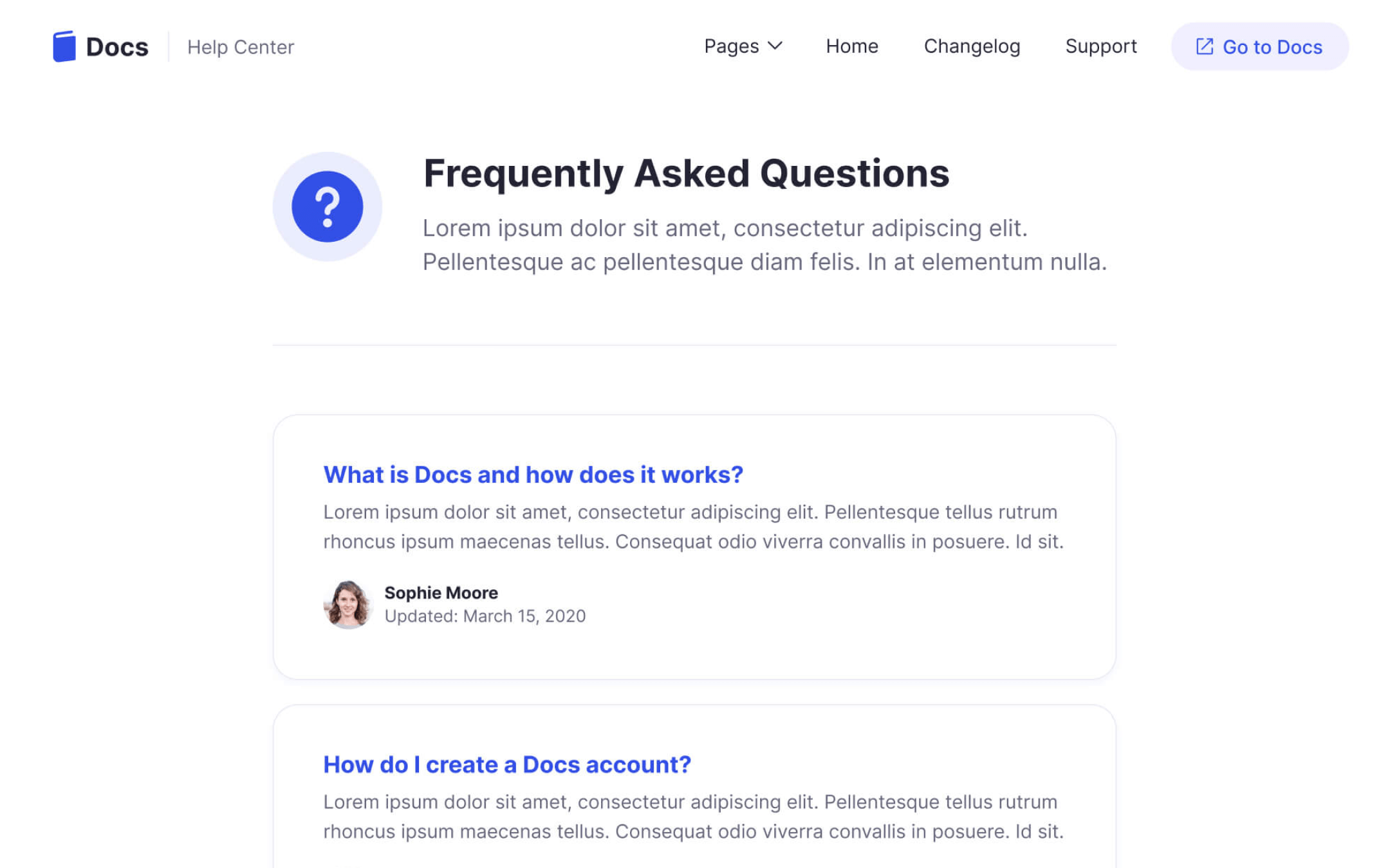 Docs Template para Webflow