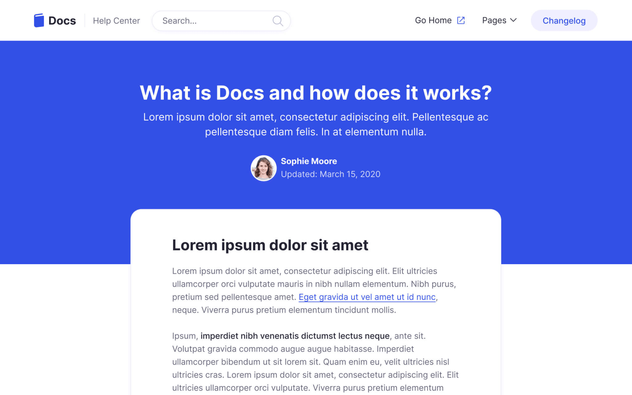 Docs Template para Webflow
